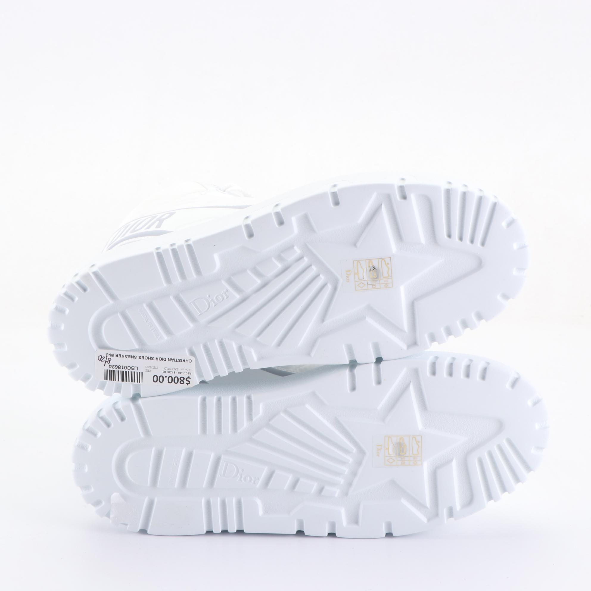 Christian Dior D-Player Sneakers in Quilted Nylon/Patent Leather with Box