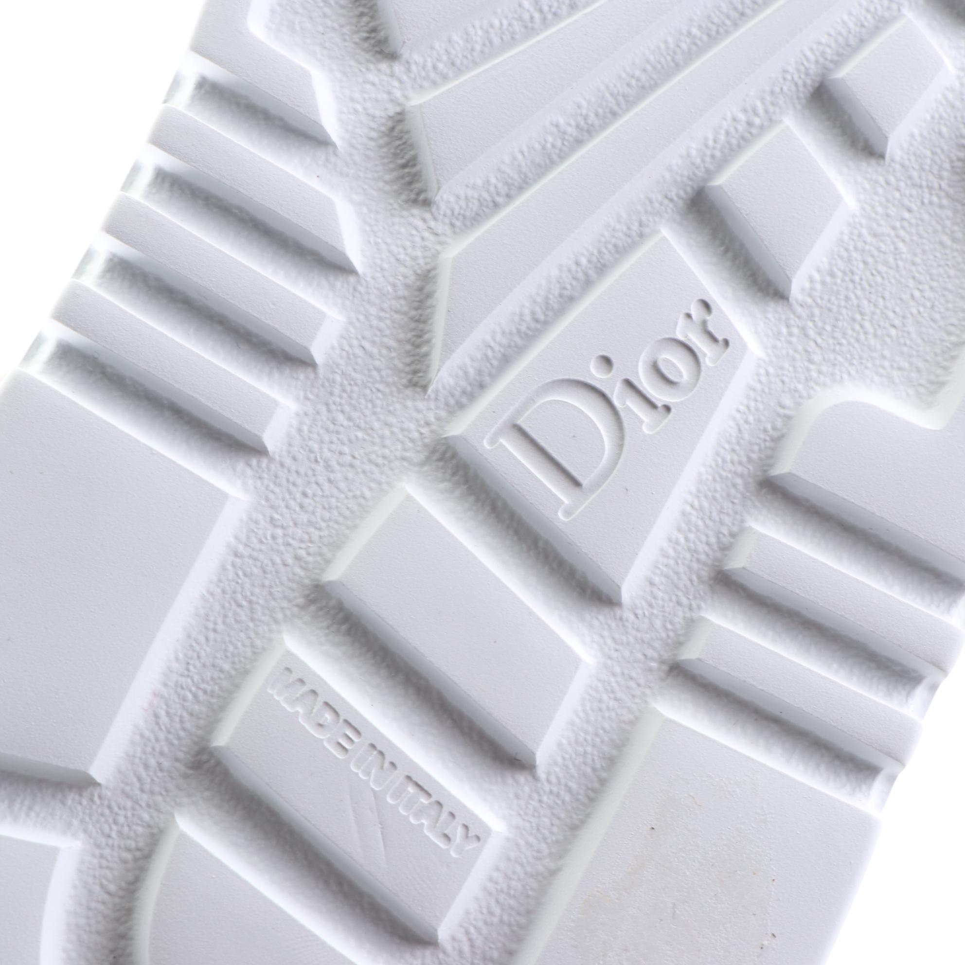 Christian Dior D-Player Sneakers in Quilted Nylon/Patent Leather with Box