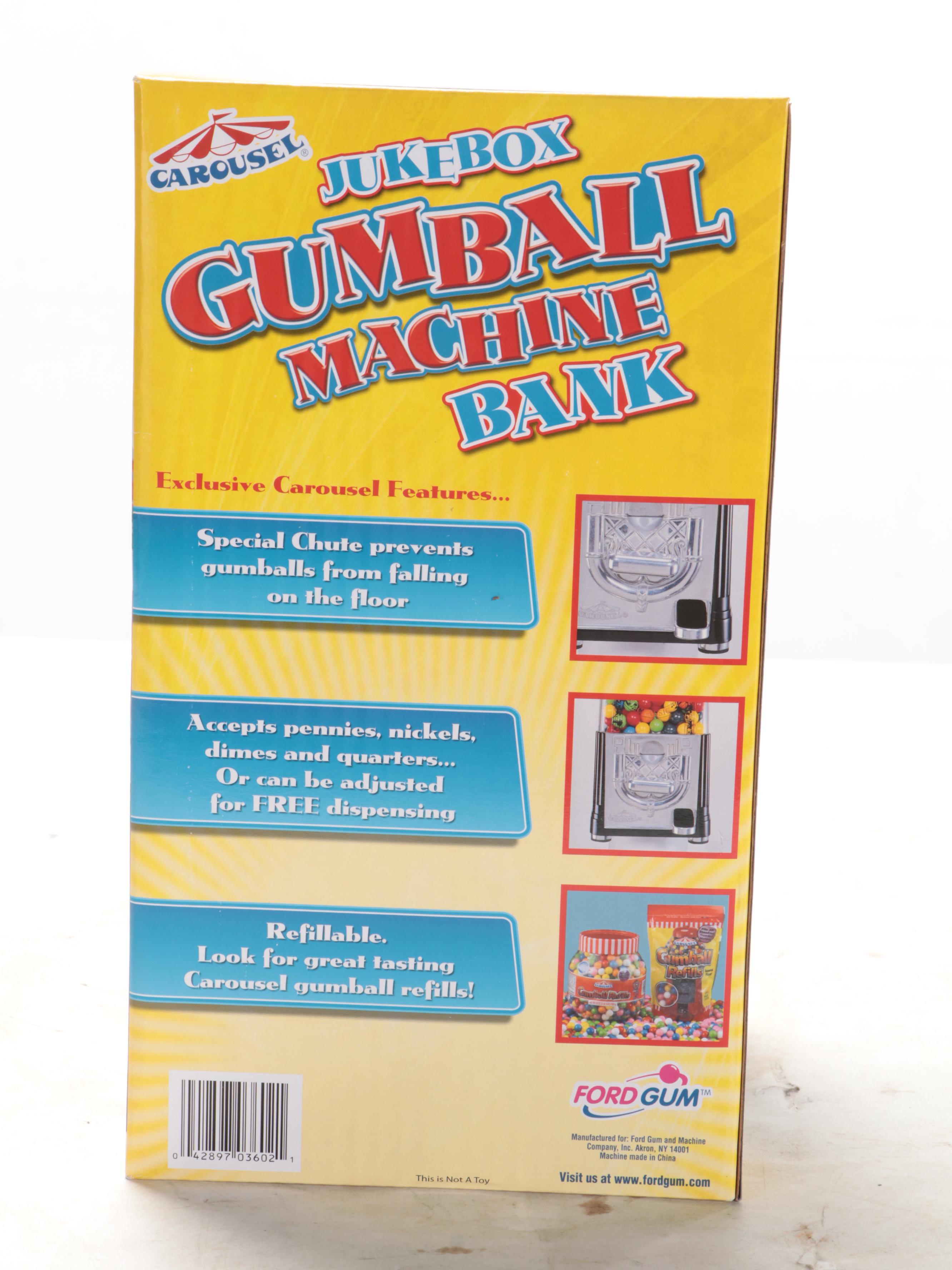 Sealed Carousel Jukebox Gumball Machines
