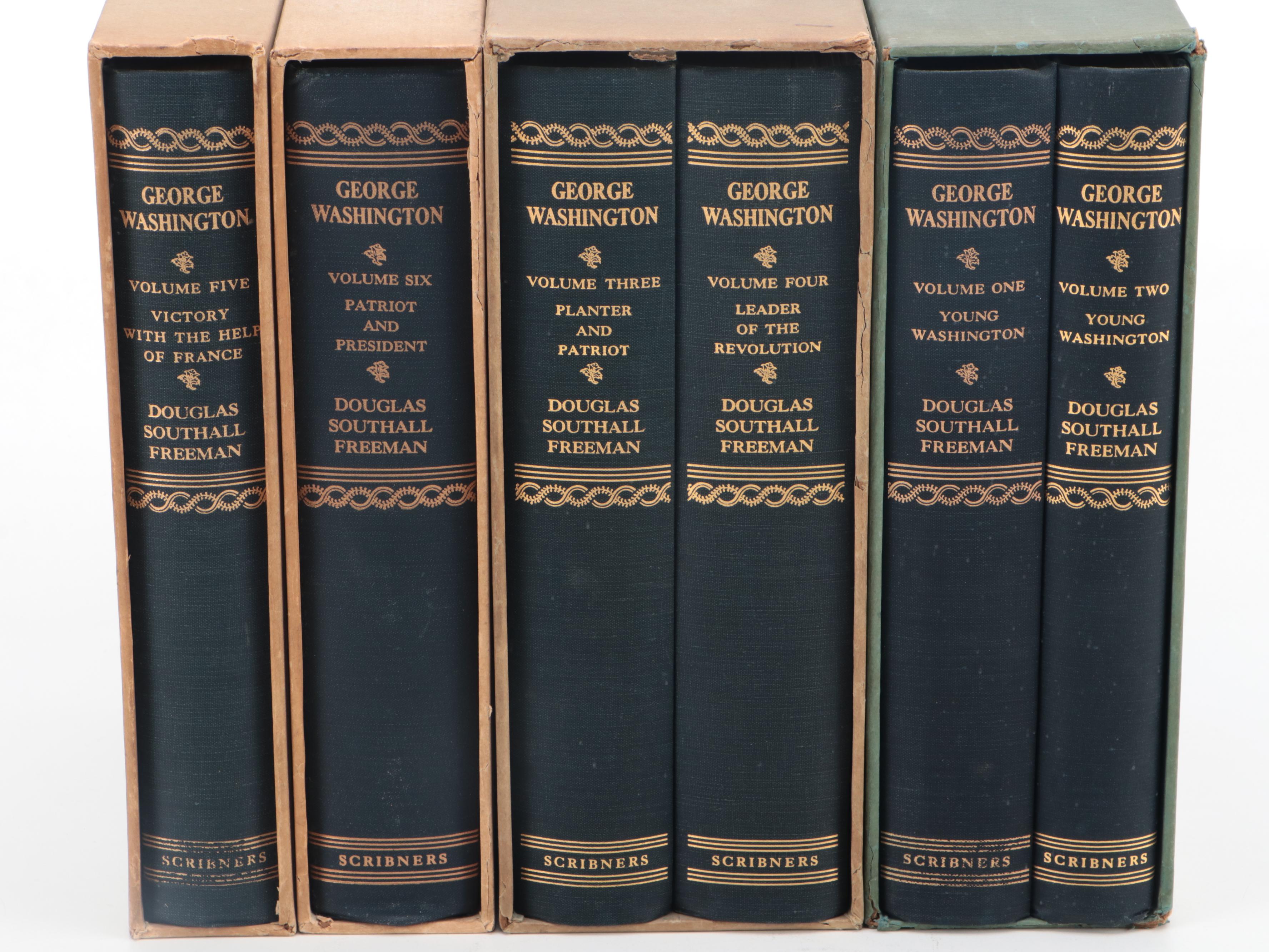 "George Washington: A Biography" Six-Volume Set by Douglas Southall Freeman