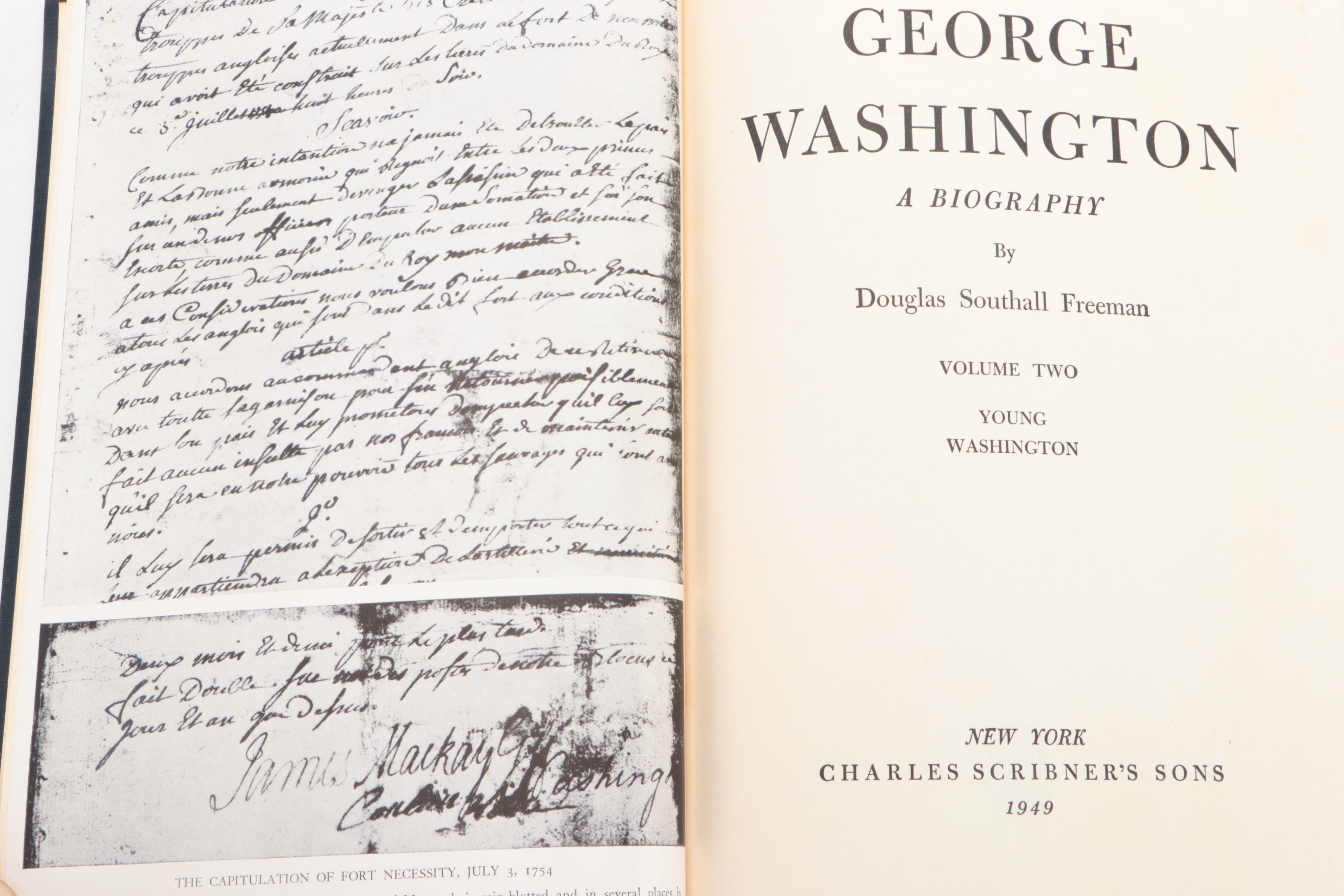 "George Washington: A Biography" Six-Volume Set by Douglas Southall Freeman
