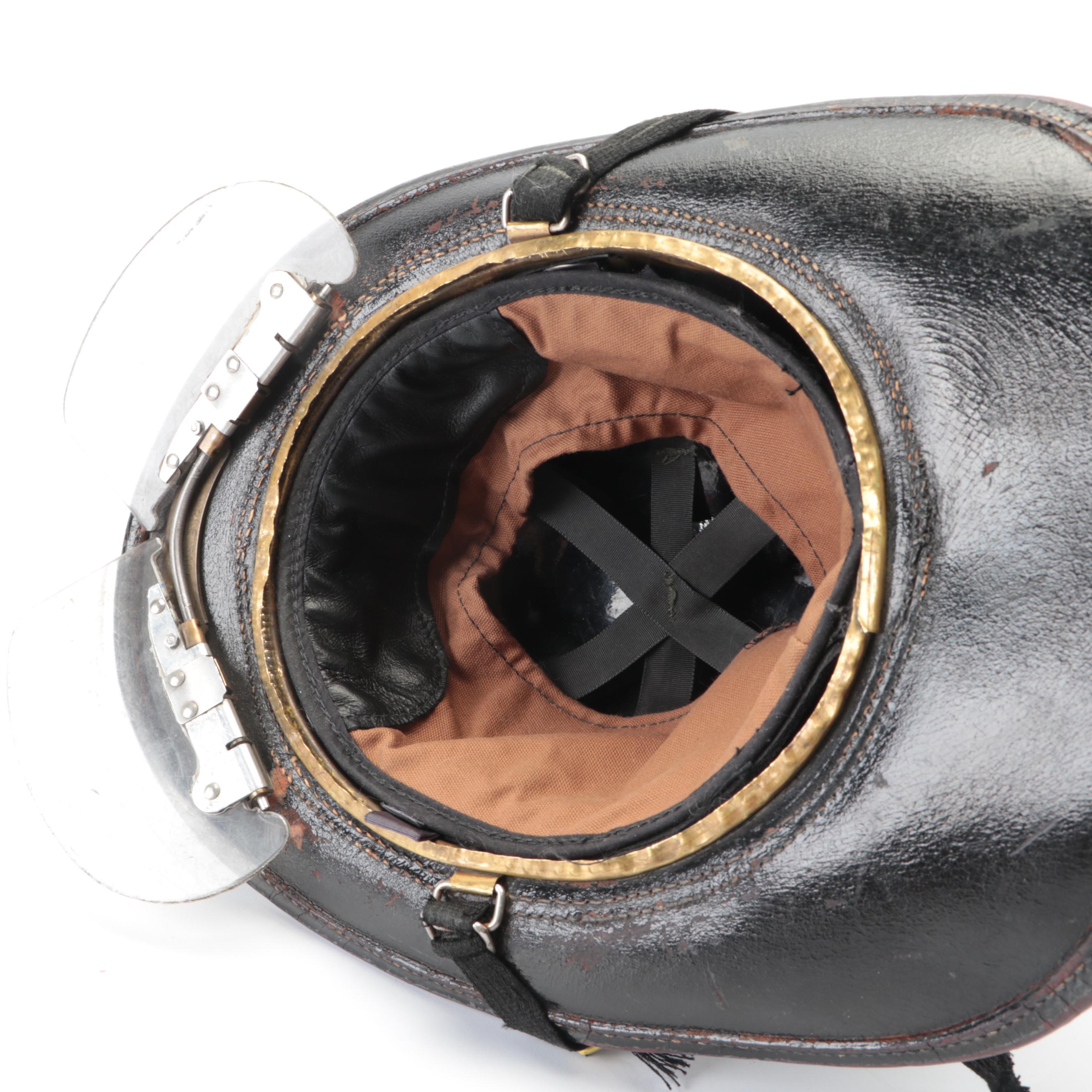 Boston Fire Department Engine 30 Fire Fighter's Leather Helmet