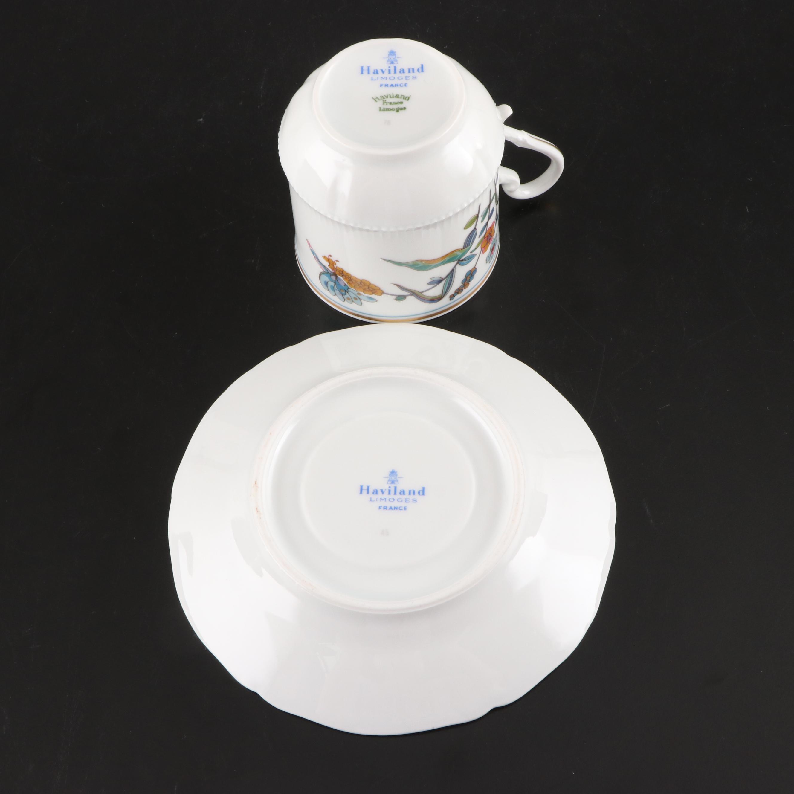 Haviland Limoges "Golden Quail" Gilt Porcelain Dinnerware, 1975-1983