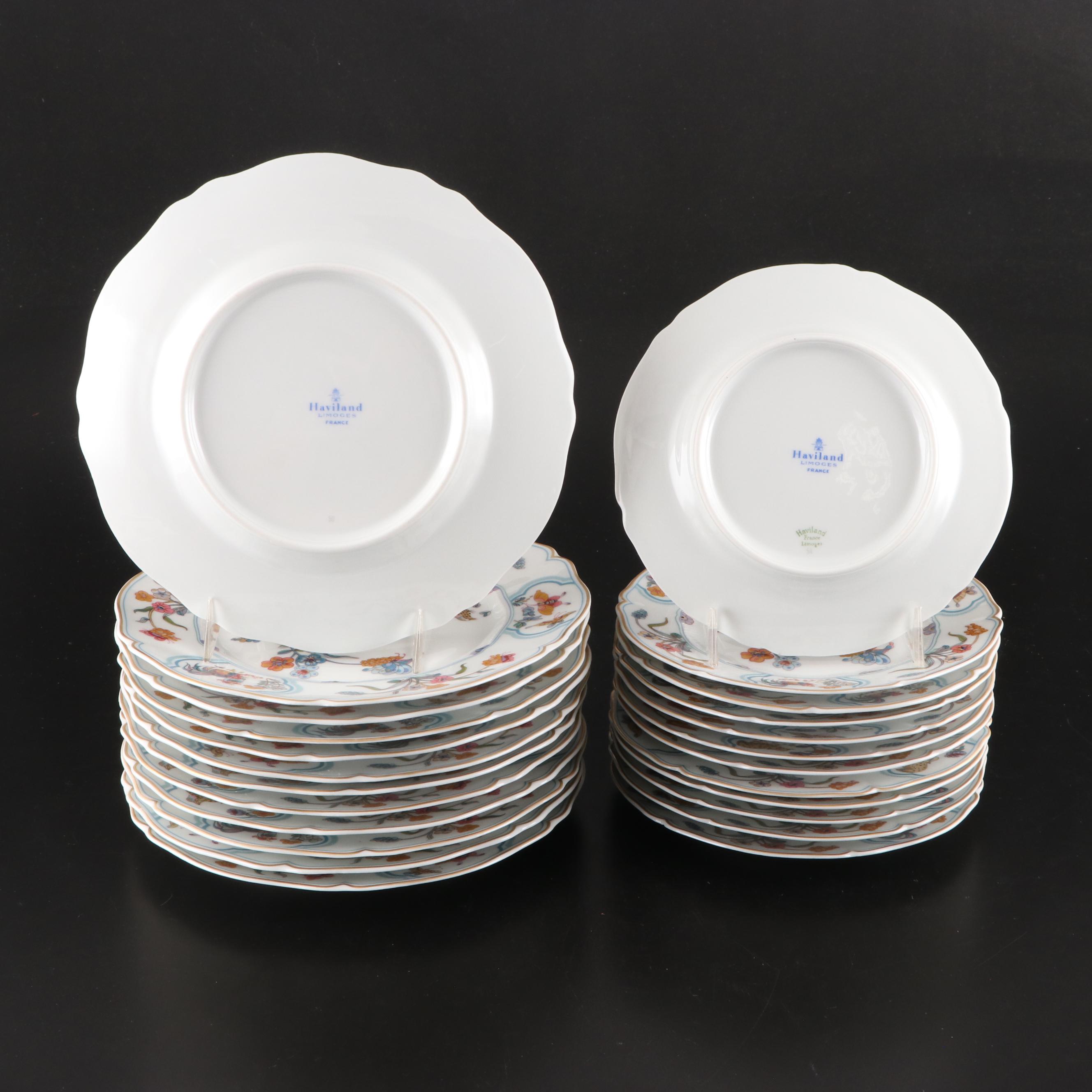 Haviland Limoges "Golden Quail" Gilt Porcelain Dinnerware, 1975-1983