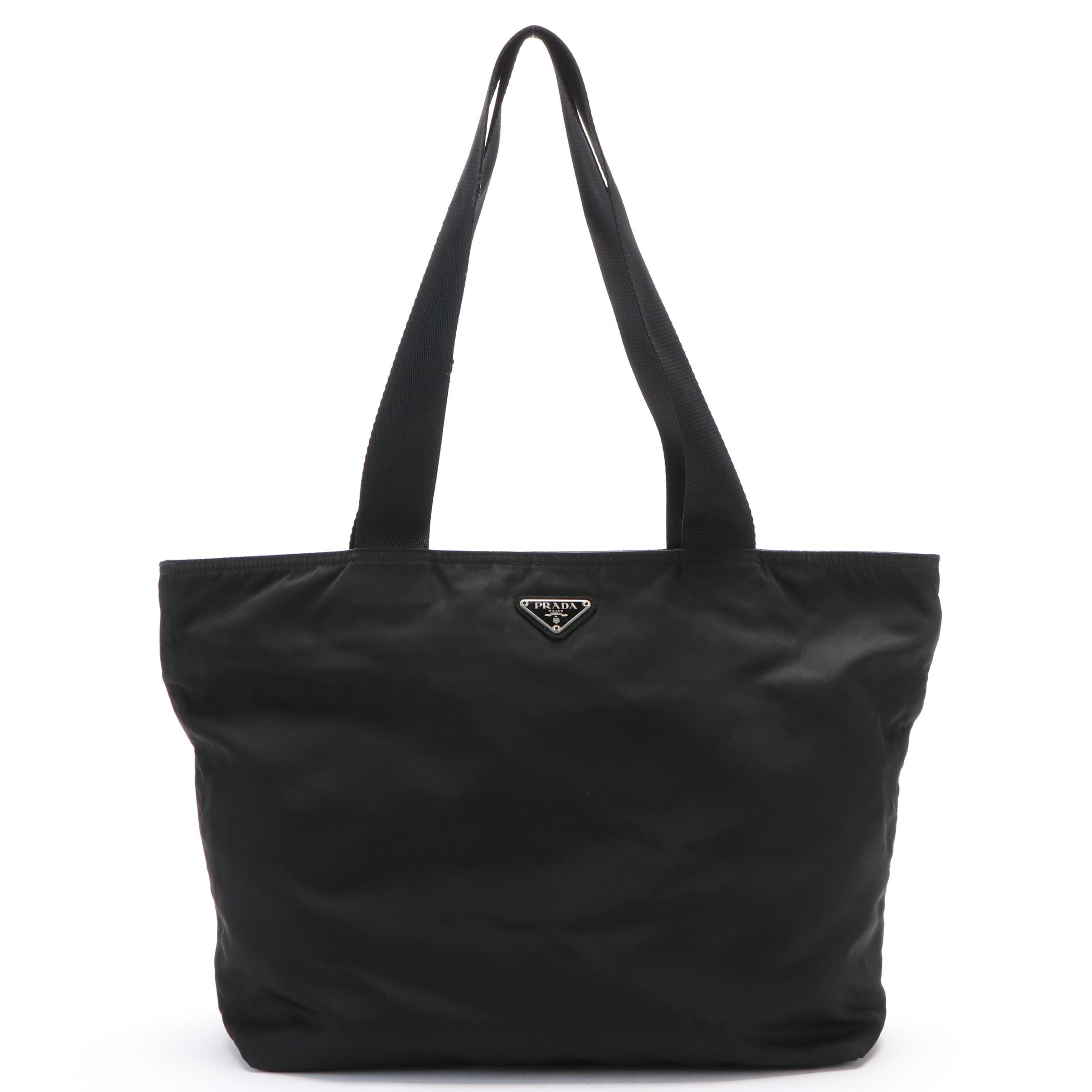 Prada Tessuto Zip Tote Bag in Black Nylon