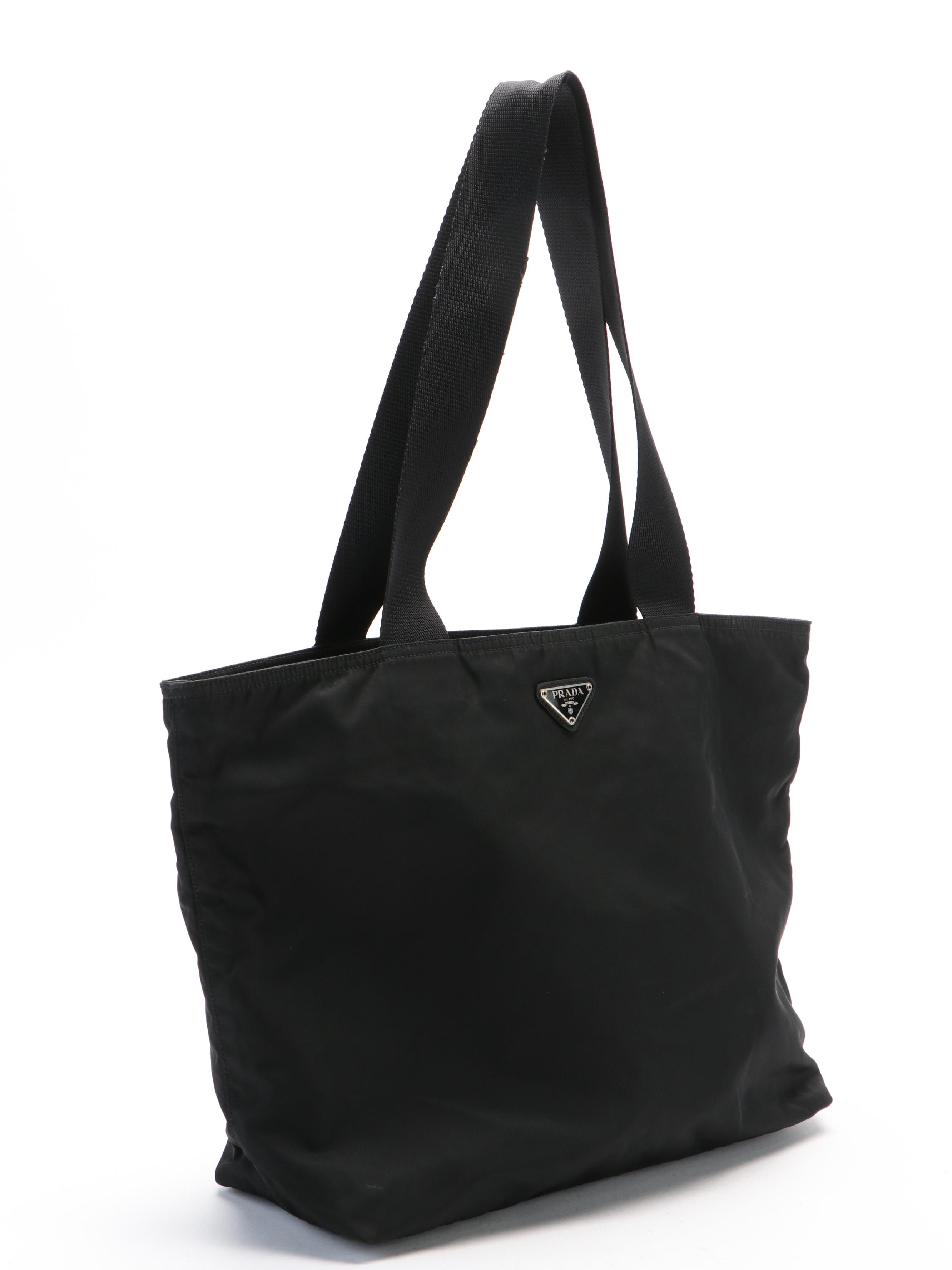 Prada Tessuto Zip Tote Bag in Black Nylon
