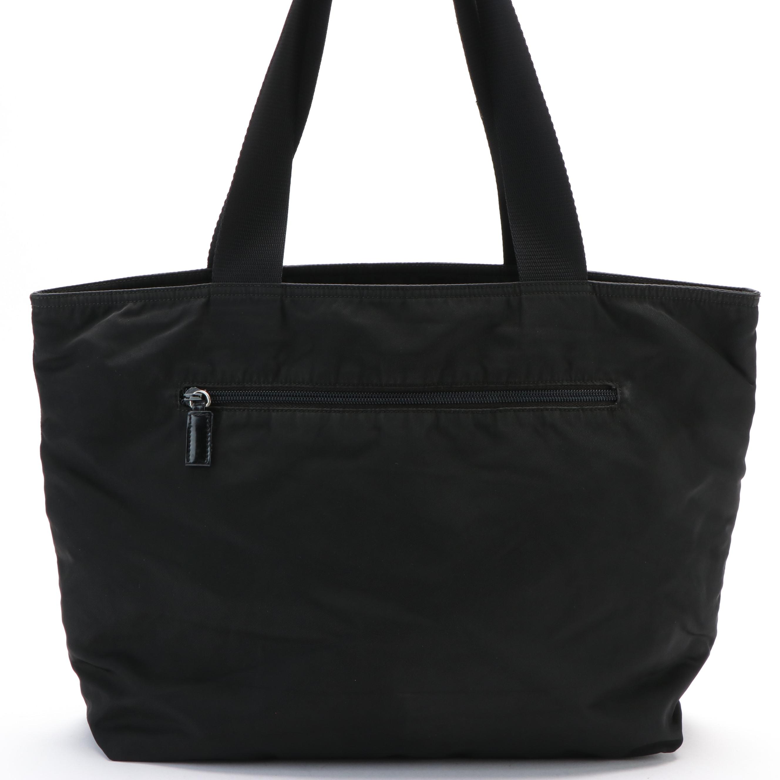 Prada Tessuto Zip Tote Bag in Black Nylon