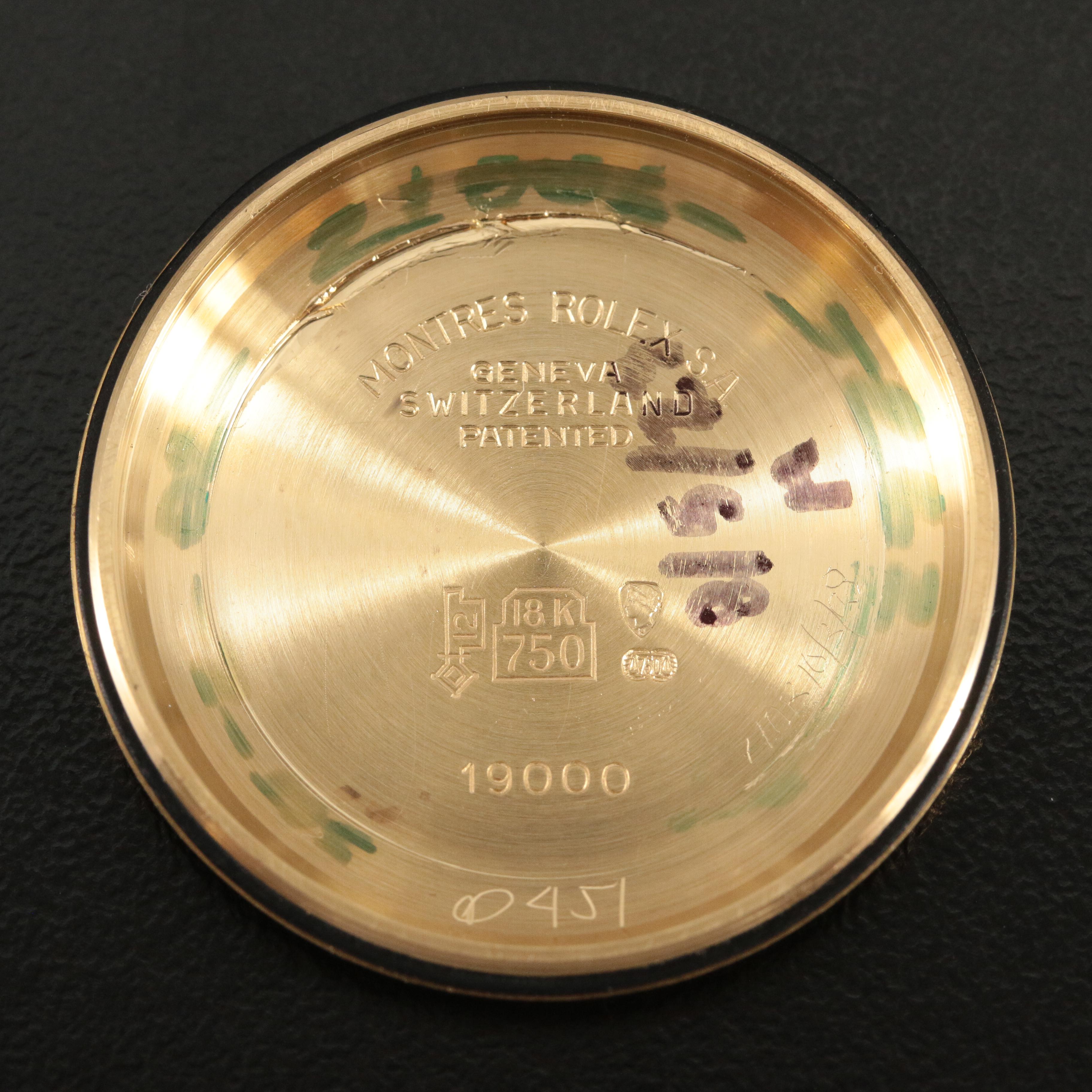 1982 18K Rolex Oysterquartz Factory Diamond Dial Day-Date Watch