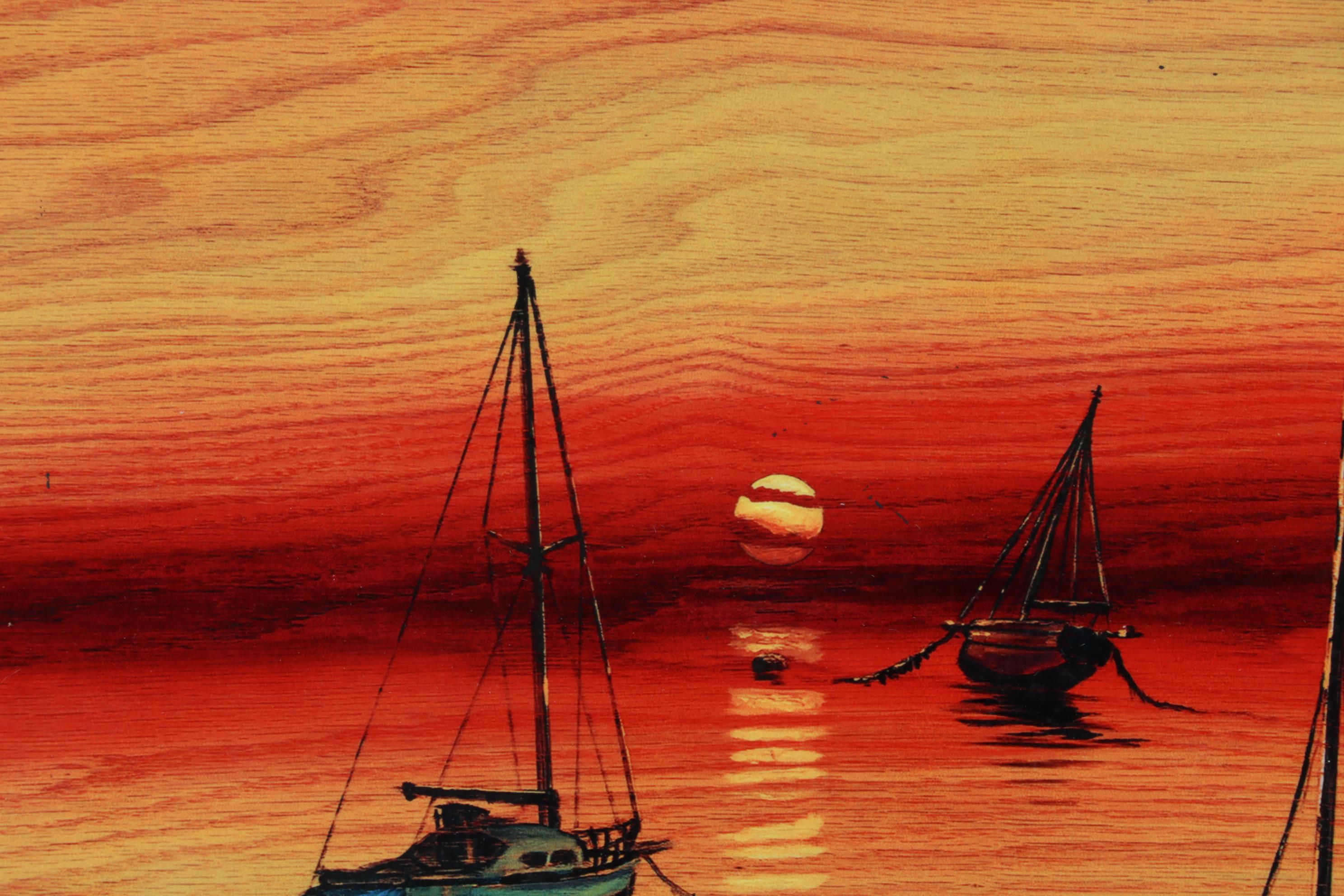 Matt Beyrer Dye Sublimation Print on Wood "Sail Into the Horizon," 2017