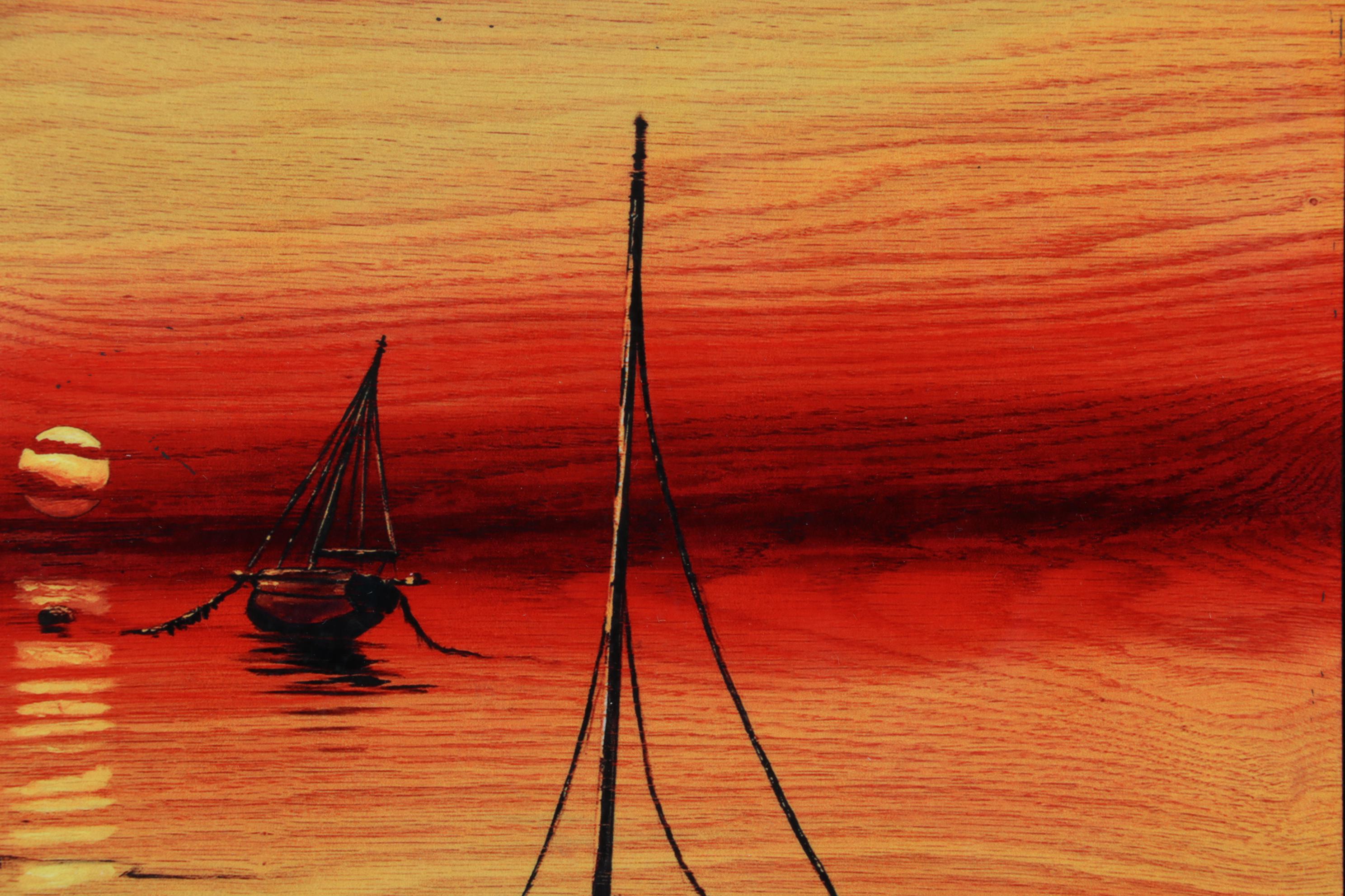 Matt Beyrer Dye Sublimation Print on Wood "Sail Into the Horizon," 2017