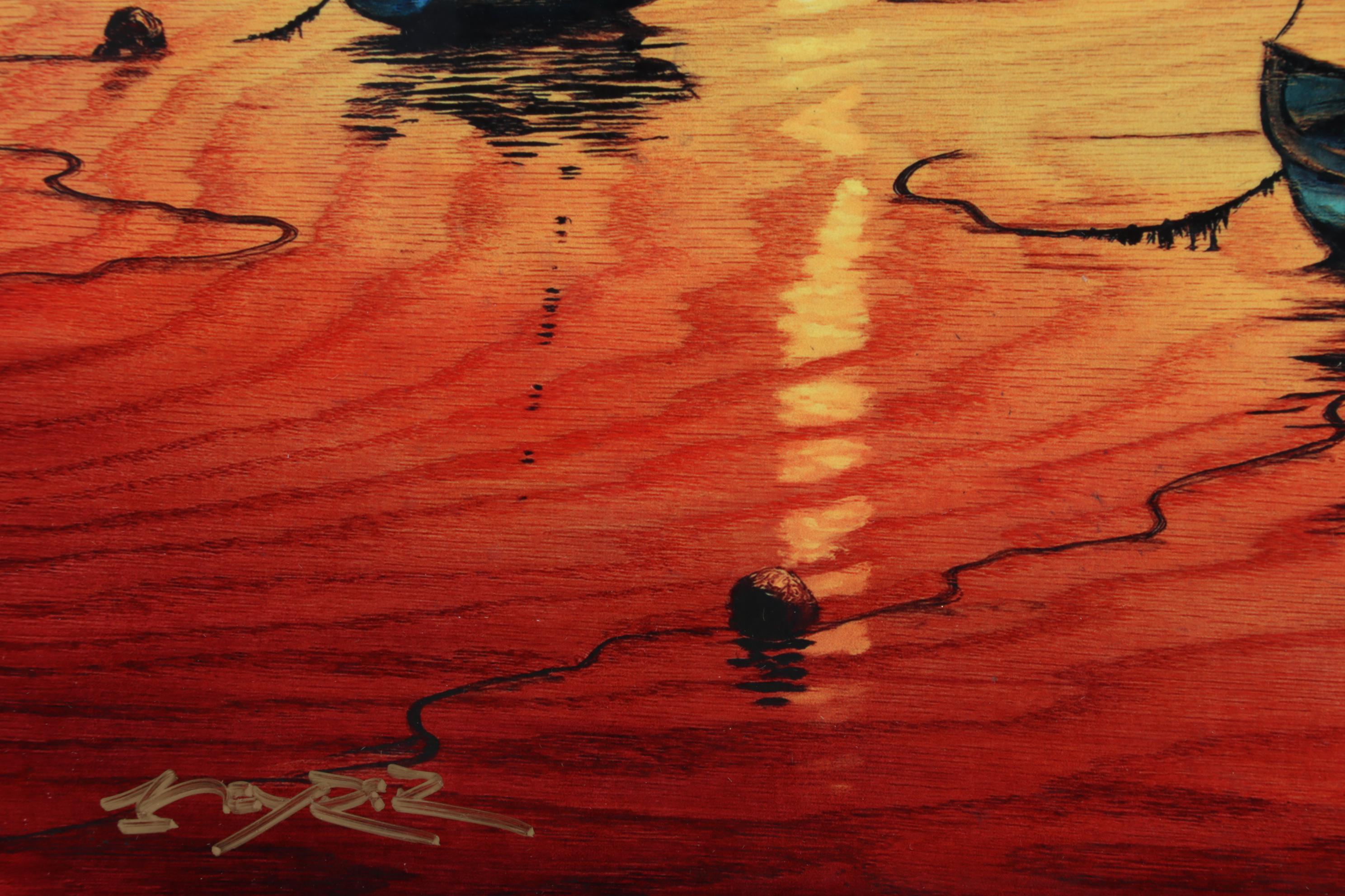 Matt Beyrer Dye Sublimation Print on Wood "Sail Into the Horizon," 2017