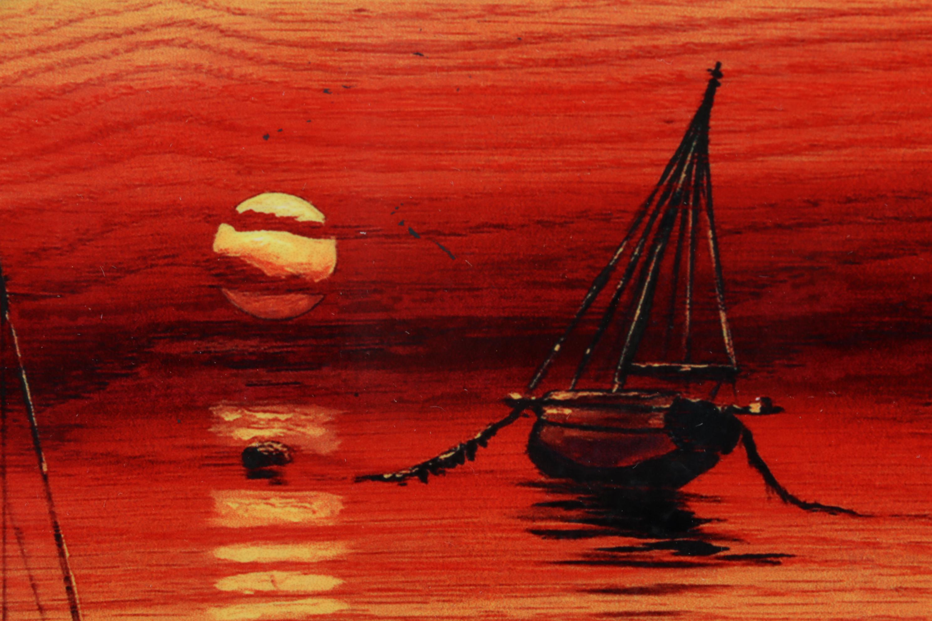 Matt Beyrer Dye Sublimation Print on Wood "Sail Into the Horizon," 2017