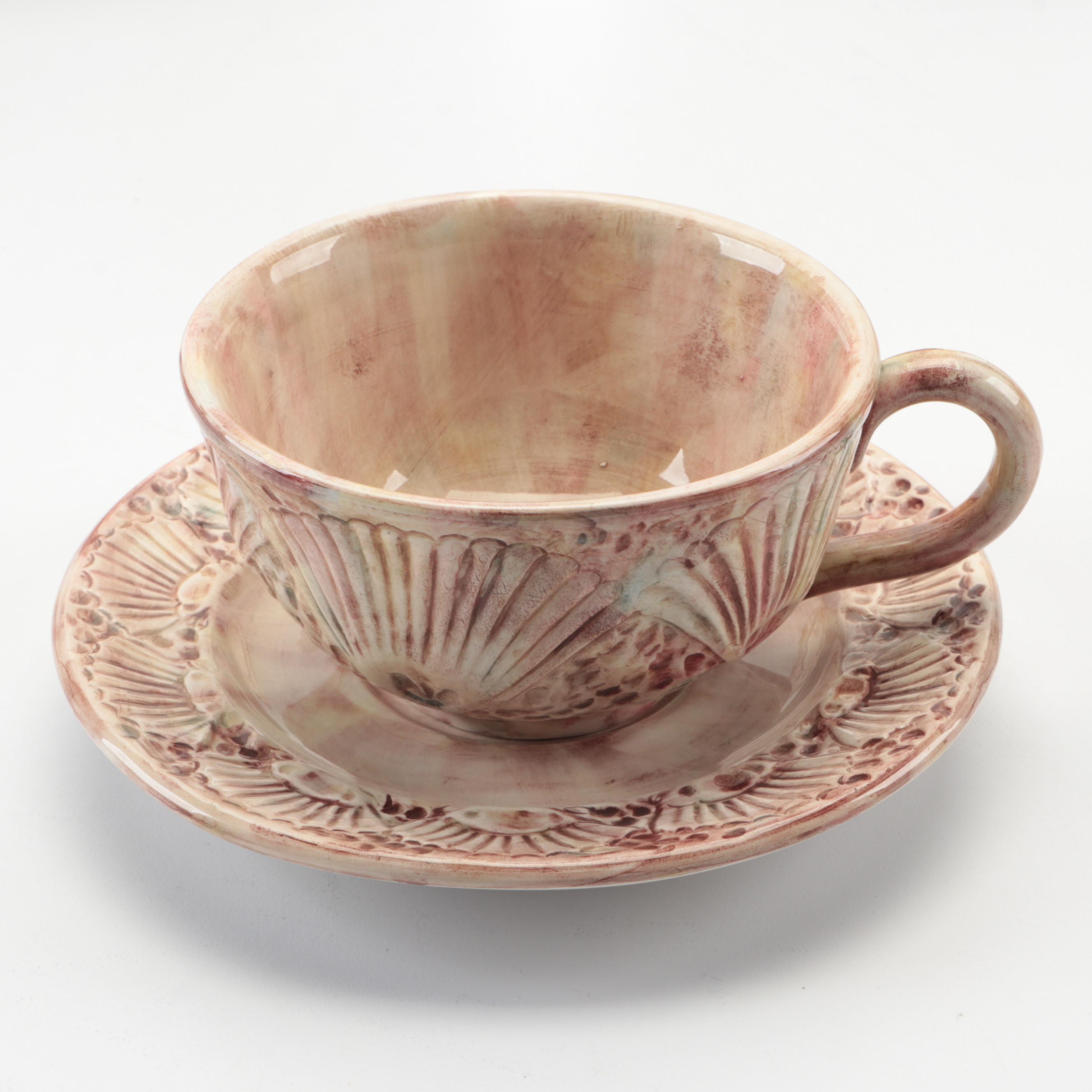Italian Shell Motif Ceramic Dinnerware