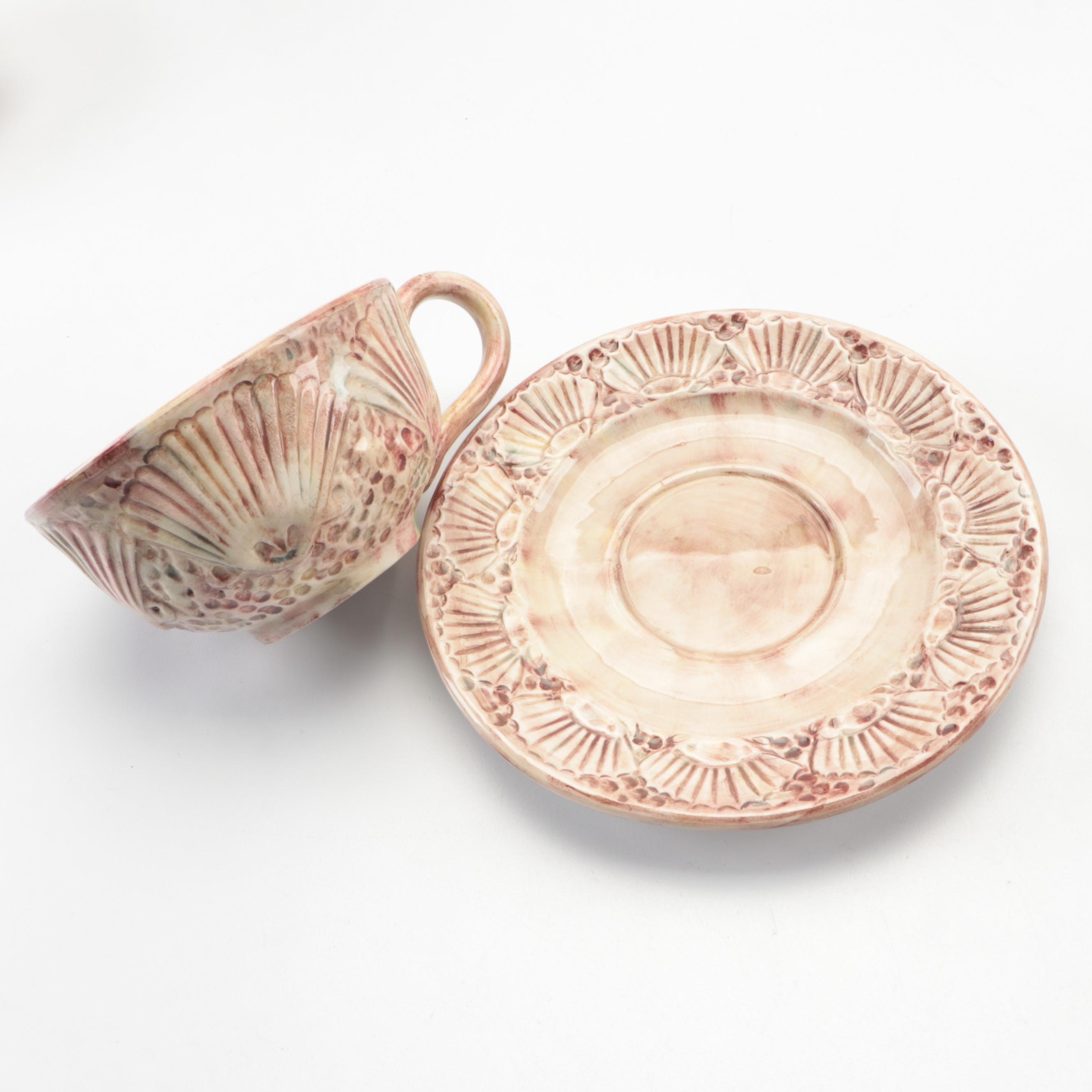 Italian Shell Motif Ceramic Dinnerware