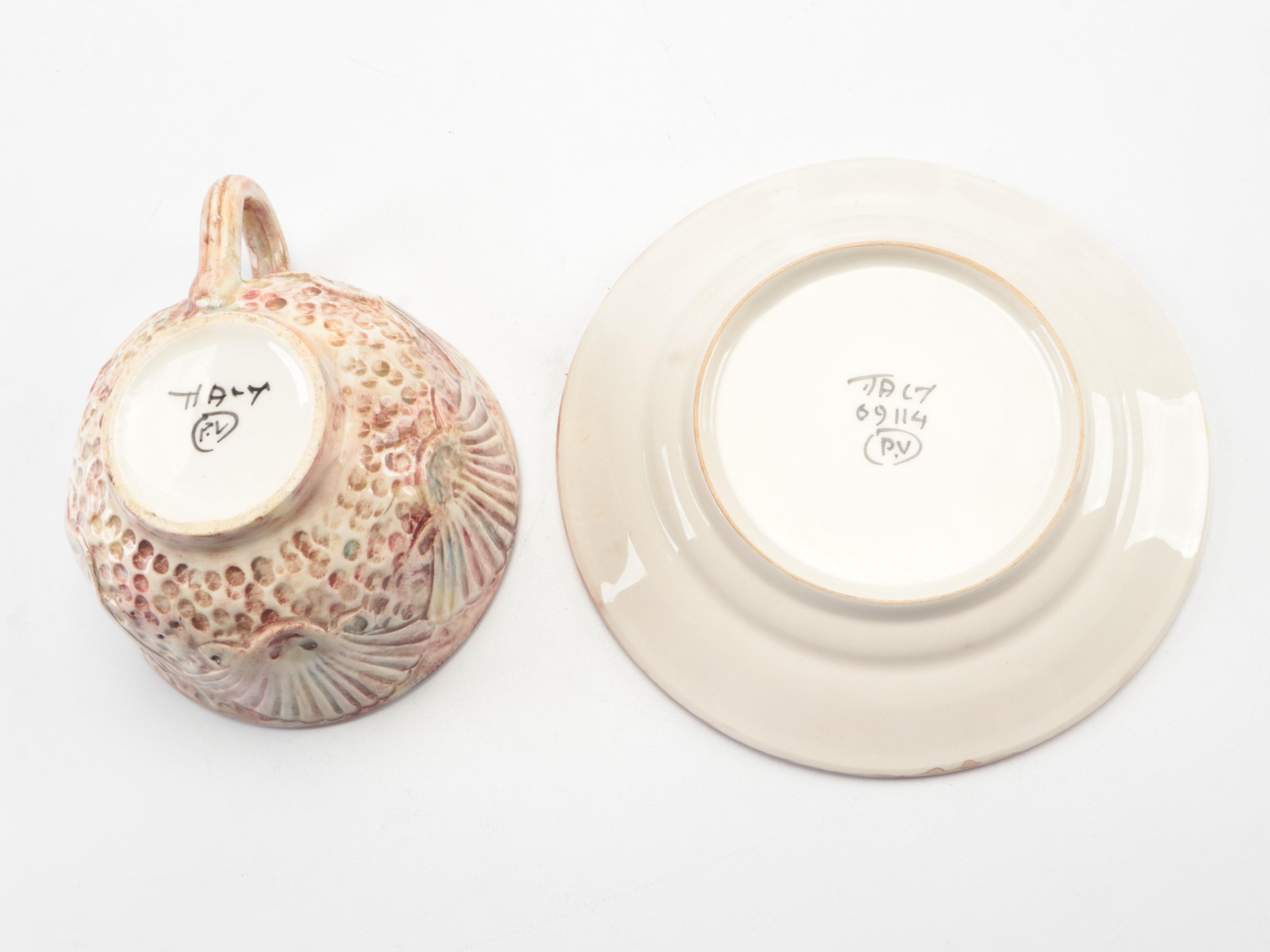 Italian Shell Motif Ceramic Dinnerware