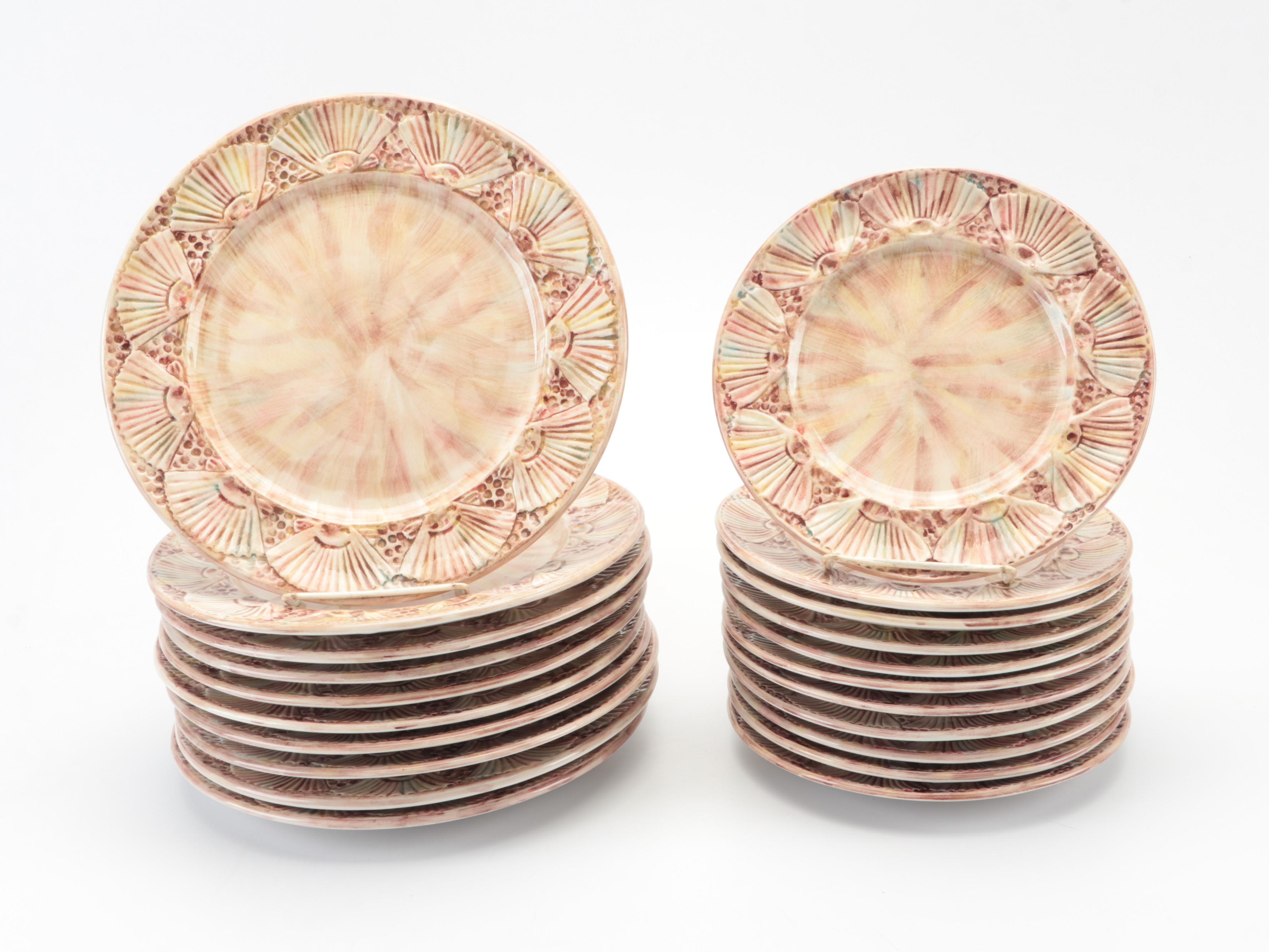 Italian Shell Motif Ceramic Dinnerware