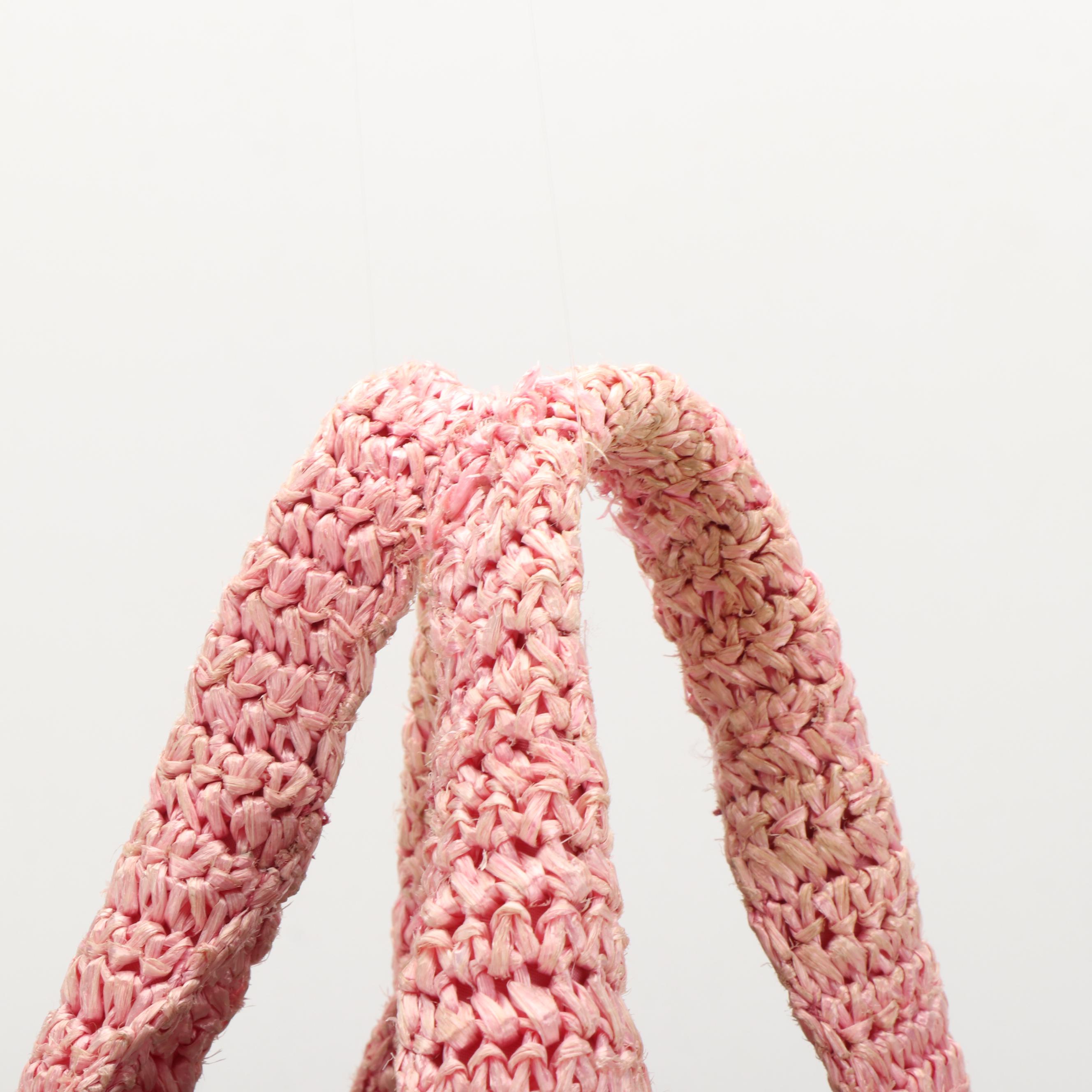 Prada Canapa Tote in Two-Tone Raffia Crochet