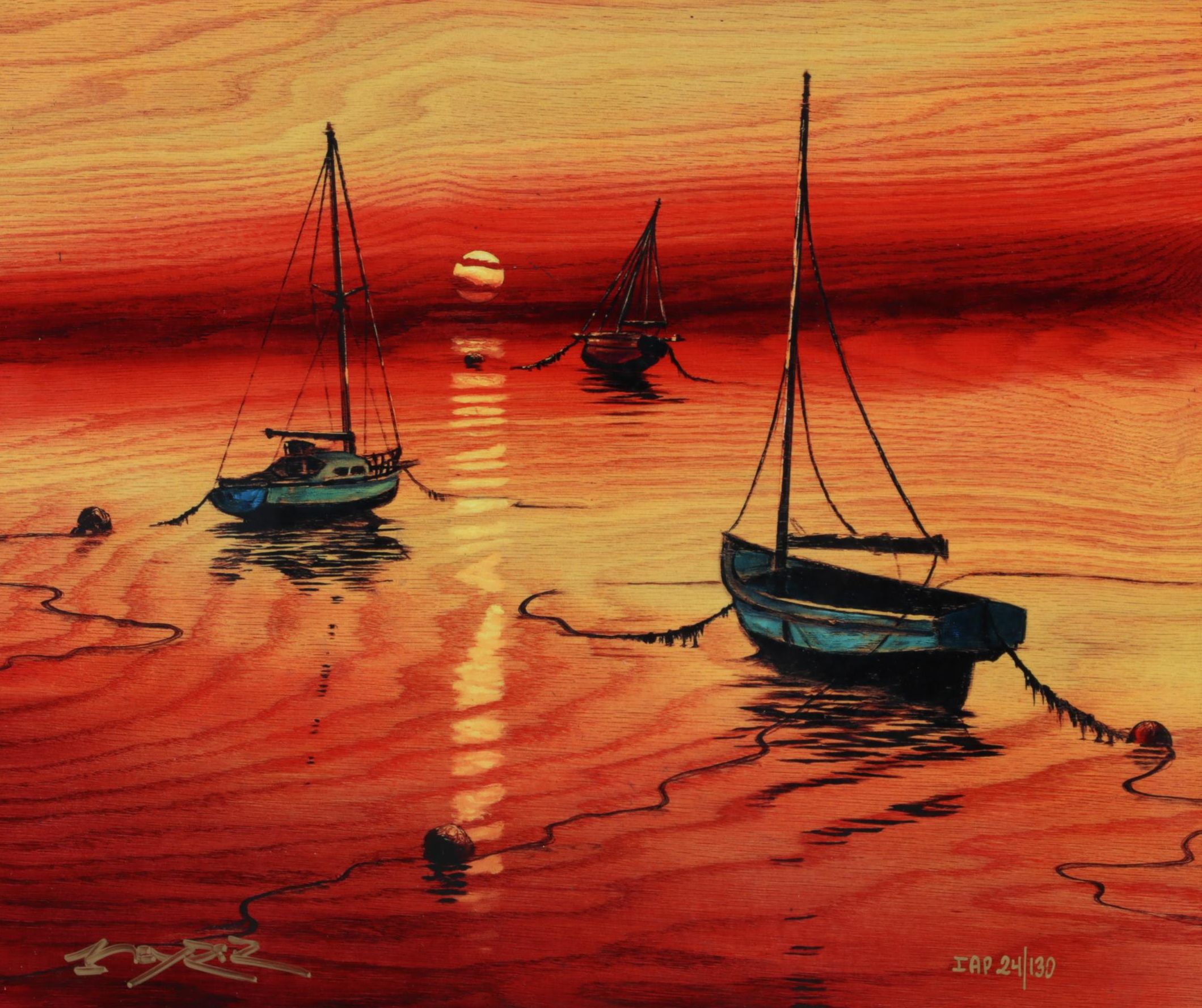 Matt Beyrer Dye Sublimation Print on Wood "Sail Into the Horizon," 2017