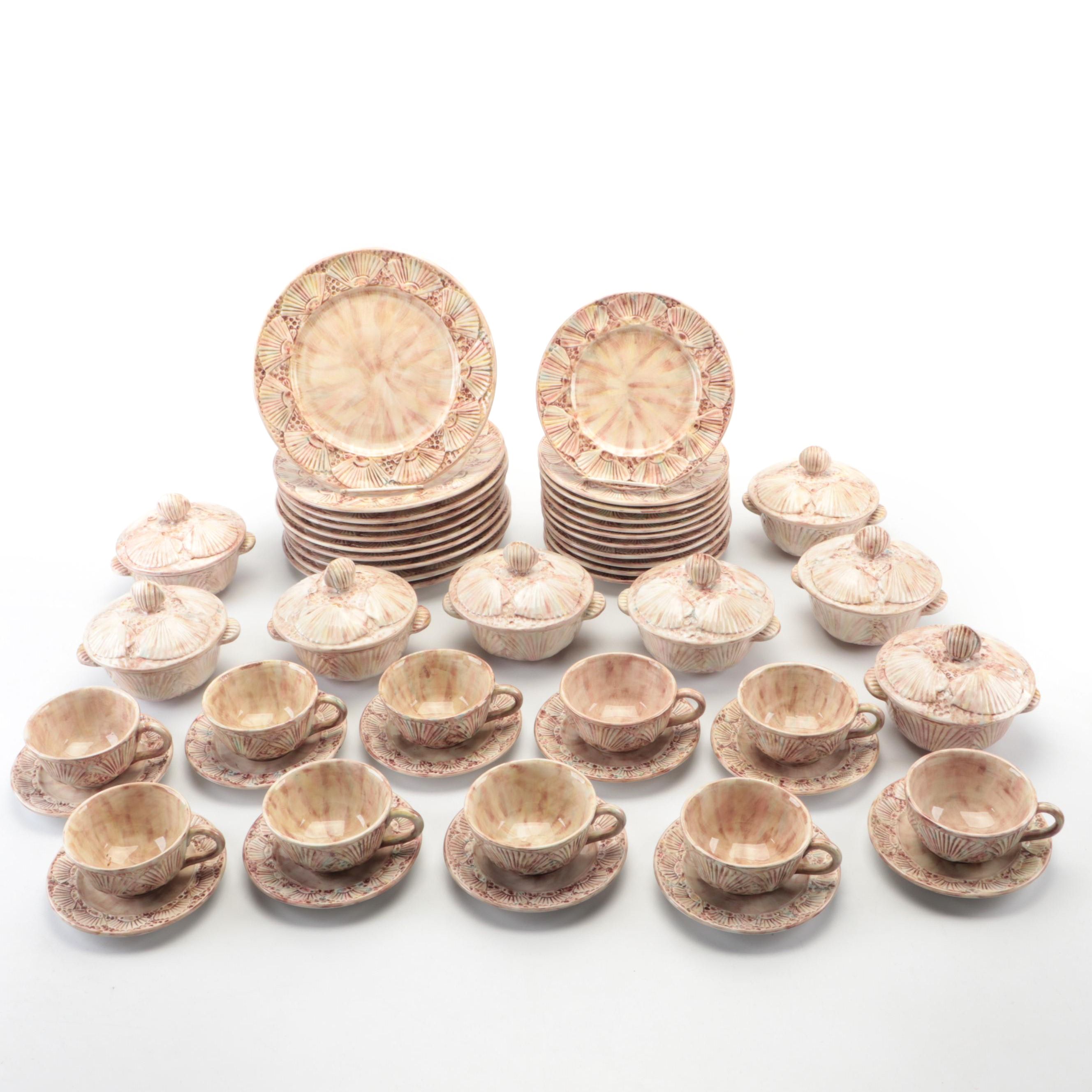 Italian Shell Motif Ceramic Dinnerware