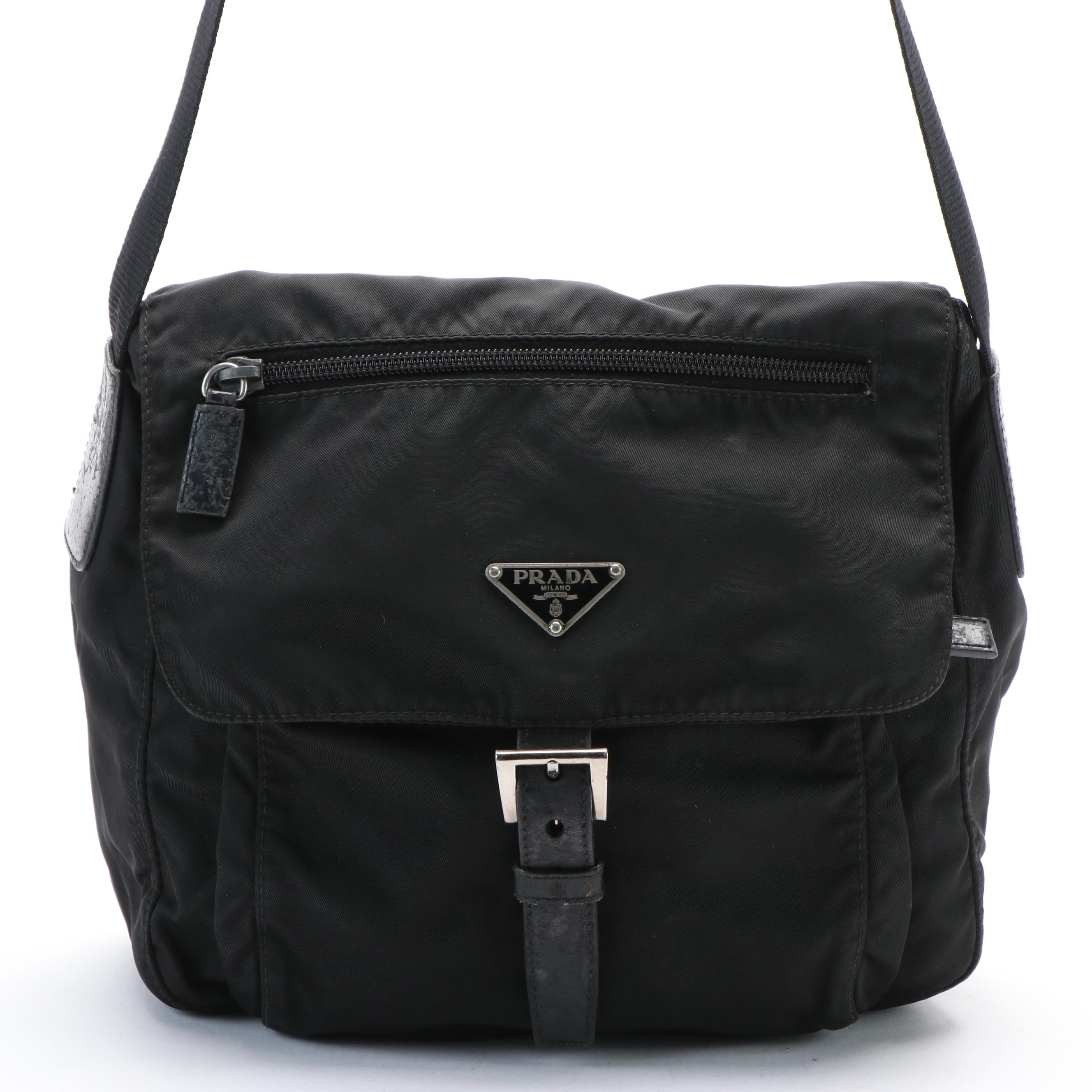 Prada Crossbody Bag in Black Tessuto Nylon