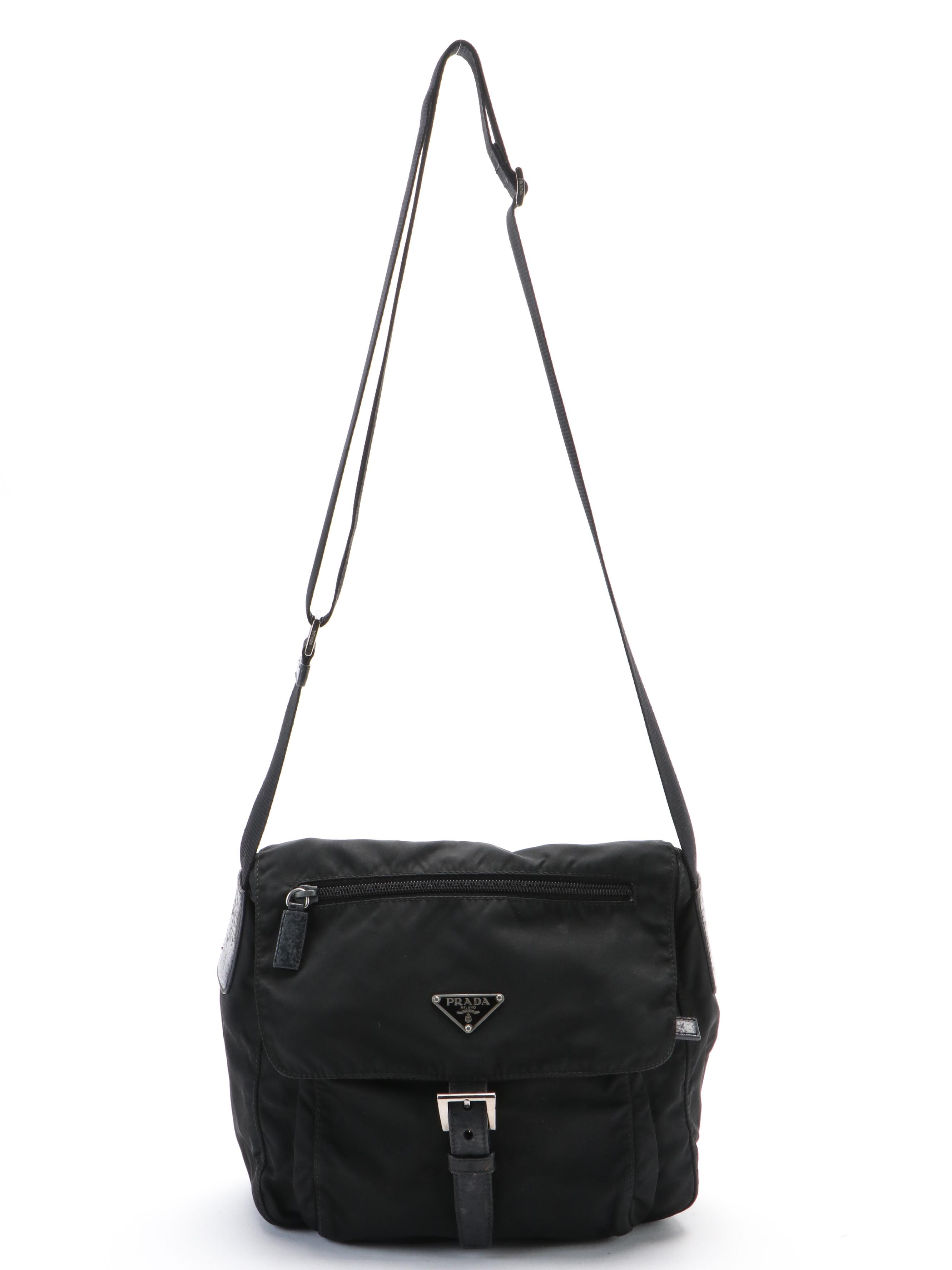 Prada Crossbody Bag in Black Tessuto Nylon