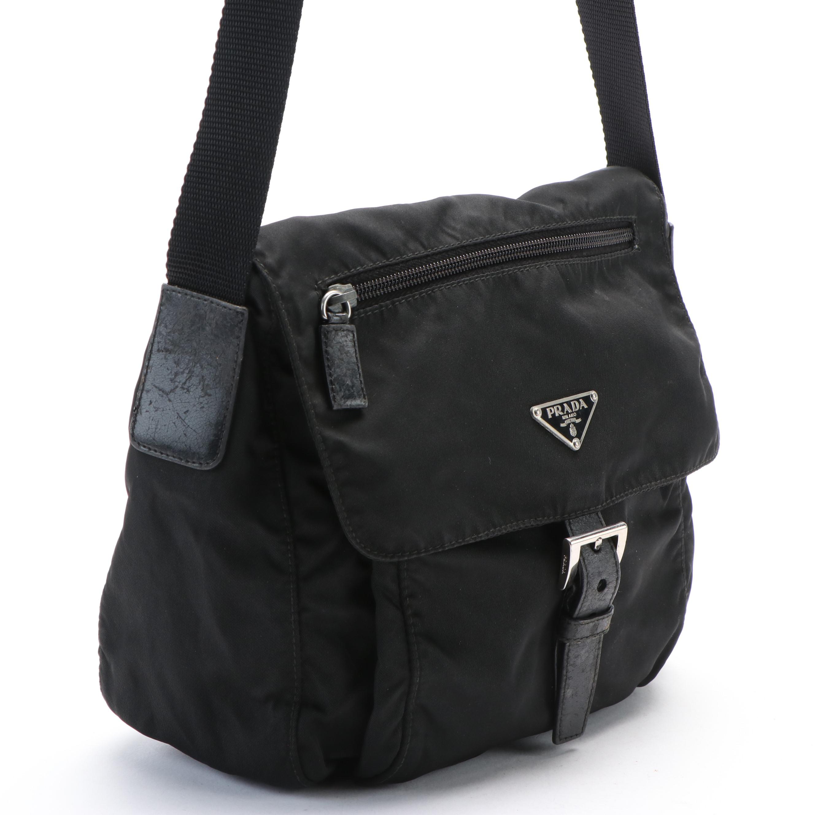 Prada Crossbody Bag in Black Tessuto Nylon