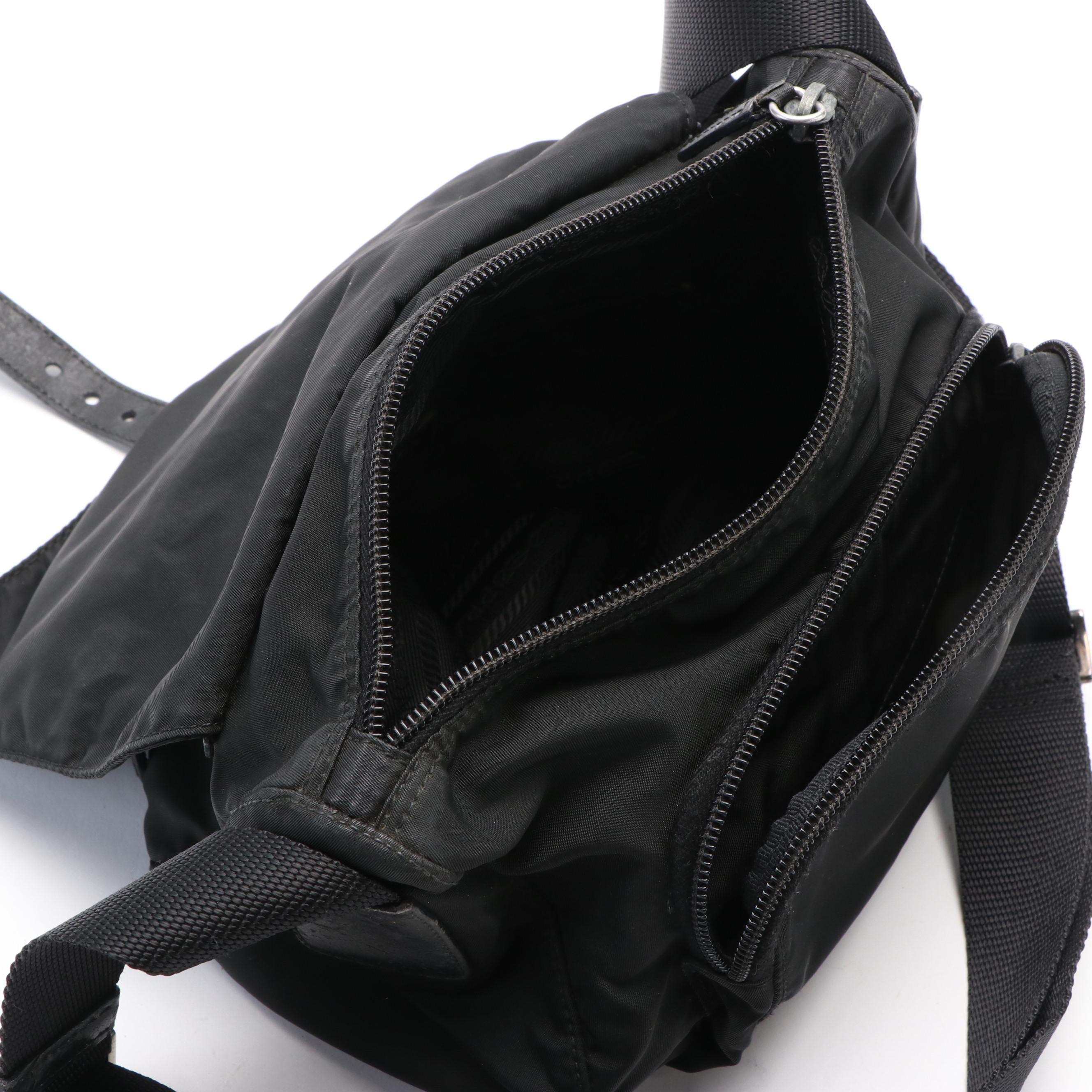 Prada Crossbody Bag in Black Tessuto Nylon