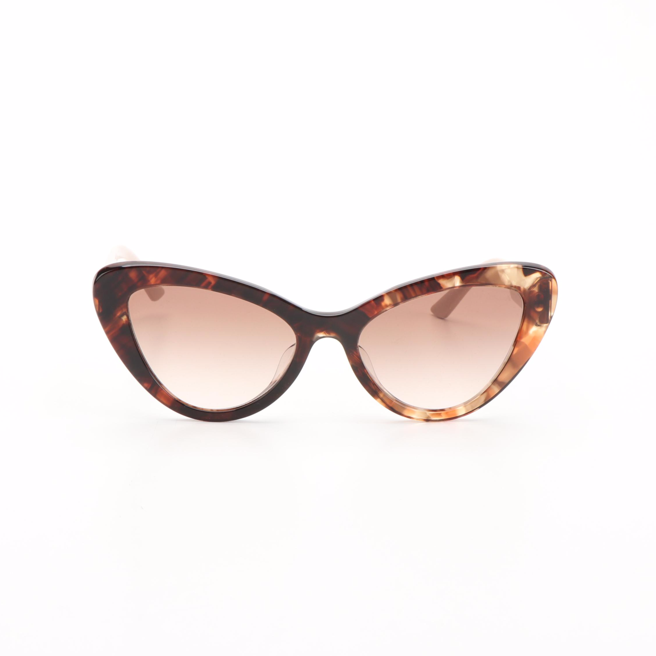 Prada SPR13Y-F Havana Brown Cat Eye Sunglasses with Case and Box