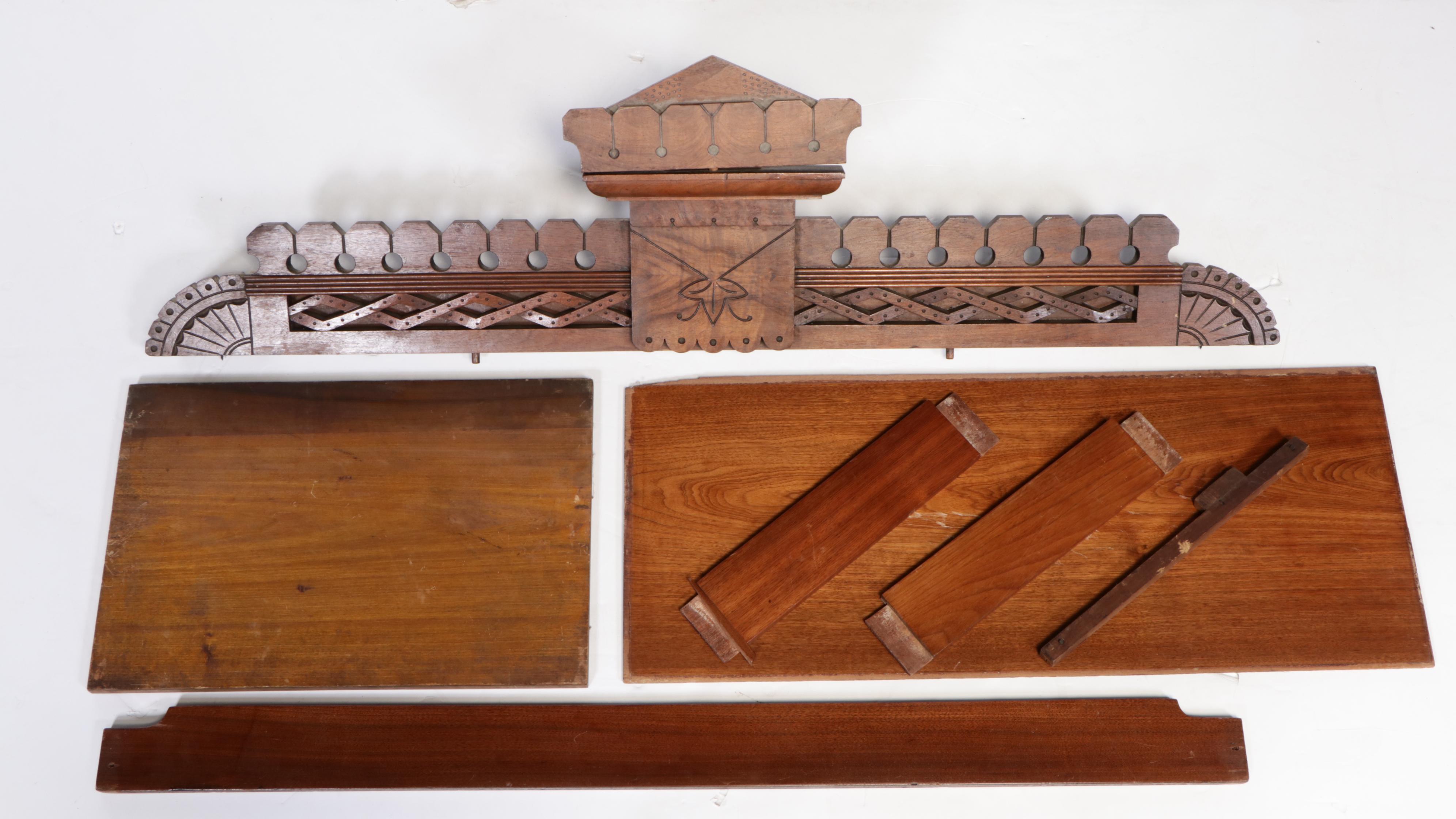Victorian Eastlake Style Burl, Figured Walnut and Walnut Knockdown Wardrobe
