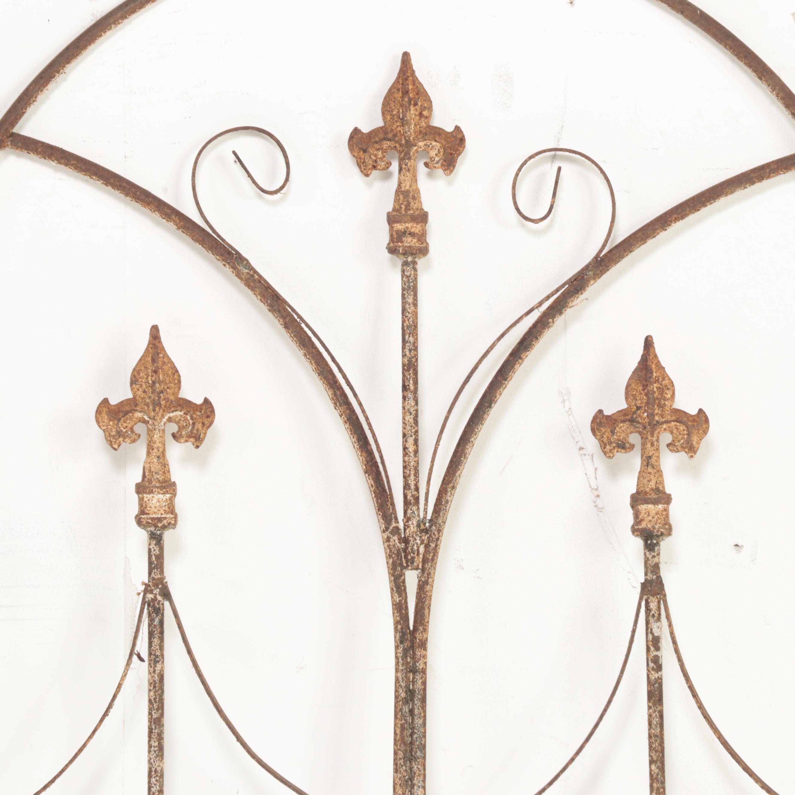 Late Victorian Wrought Iron Fence Decoration Salvage