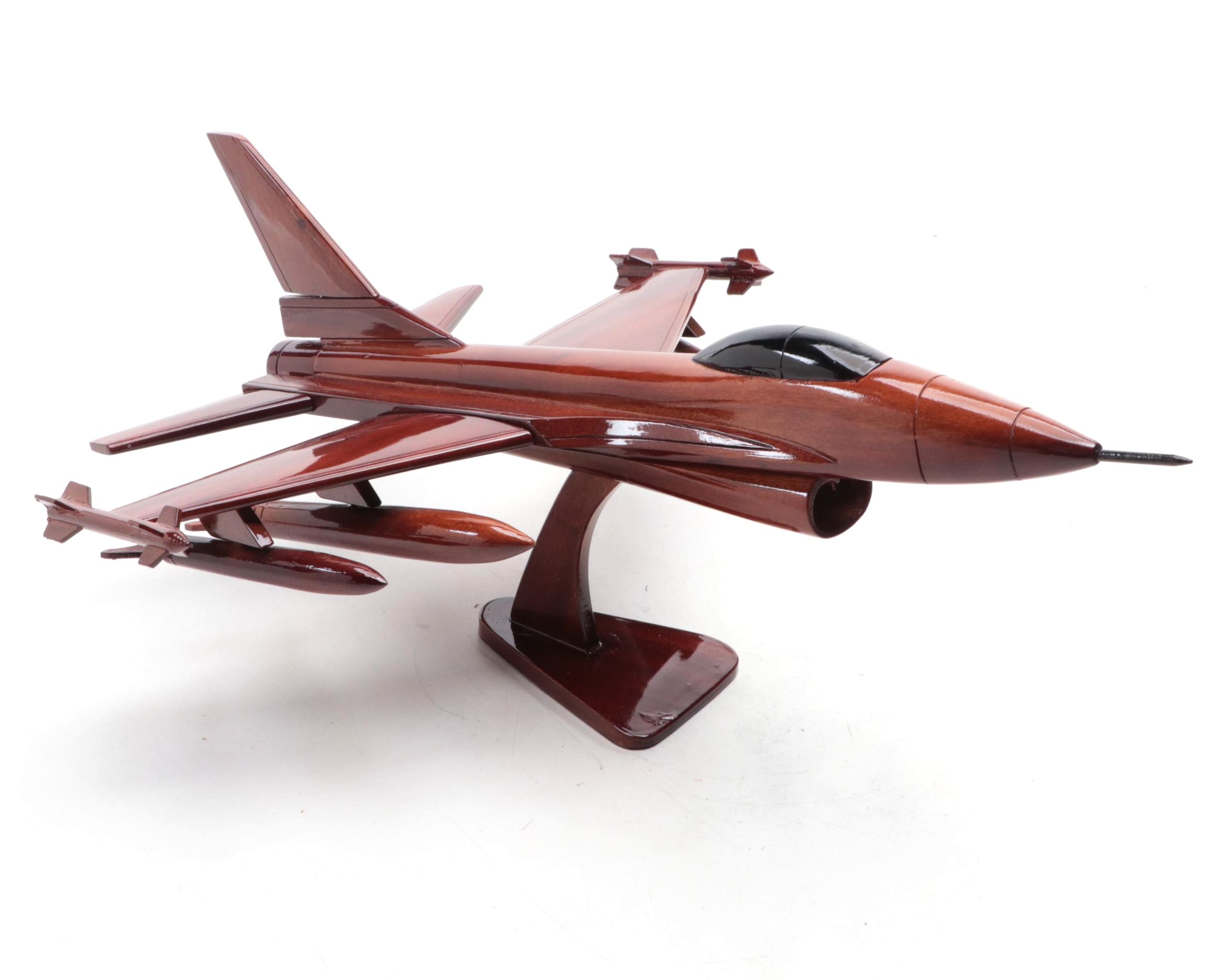 Wooden F-16 Fighting Falcon Figurine