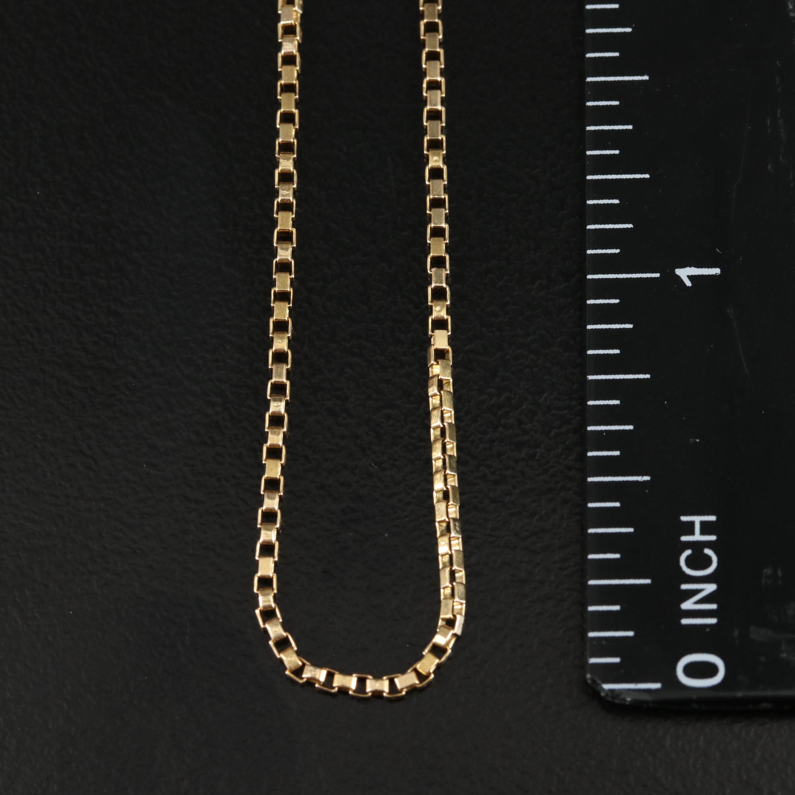 18K Box Chain Necklace