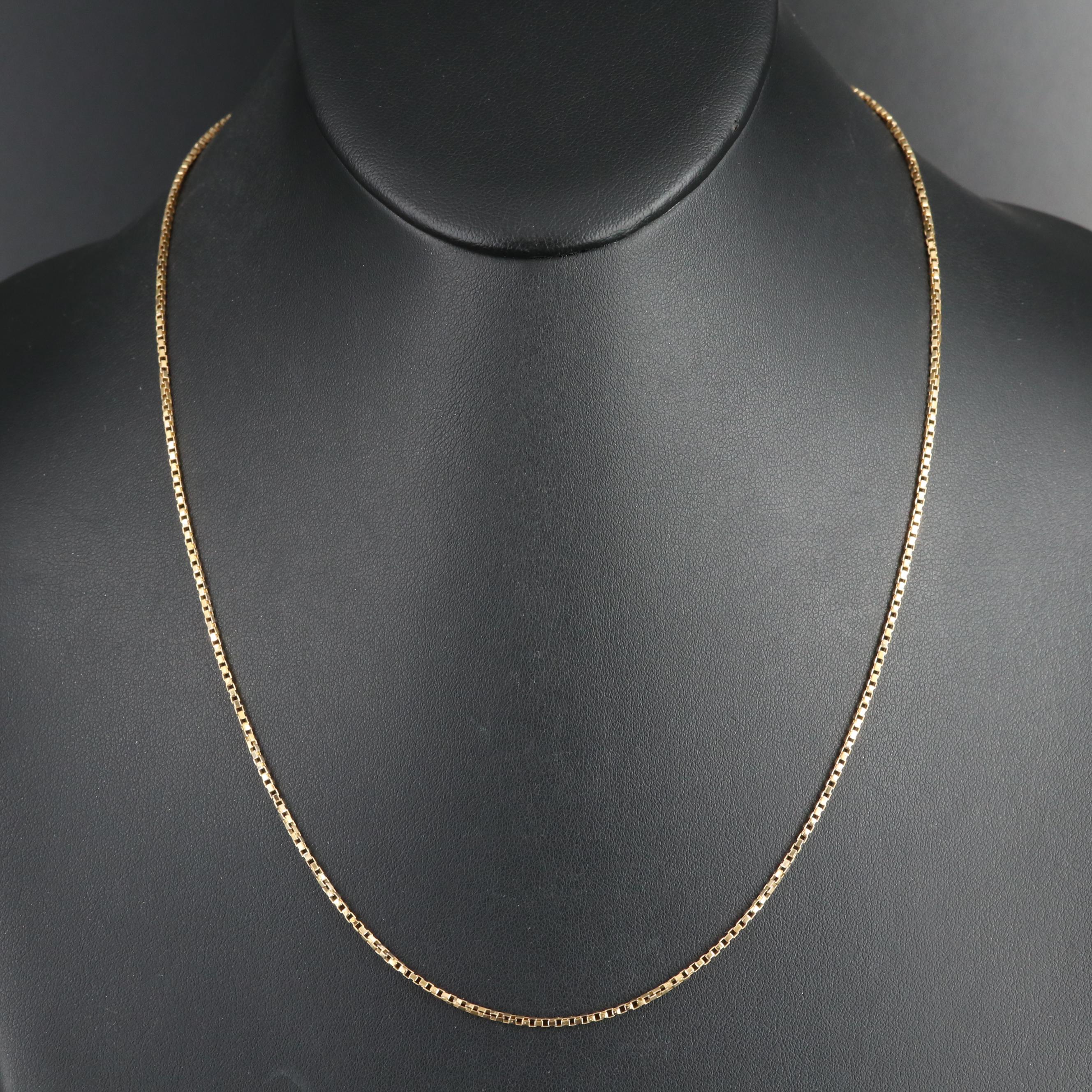18K Box Chain Necklace