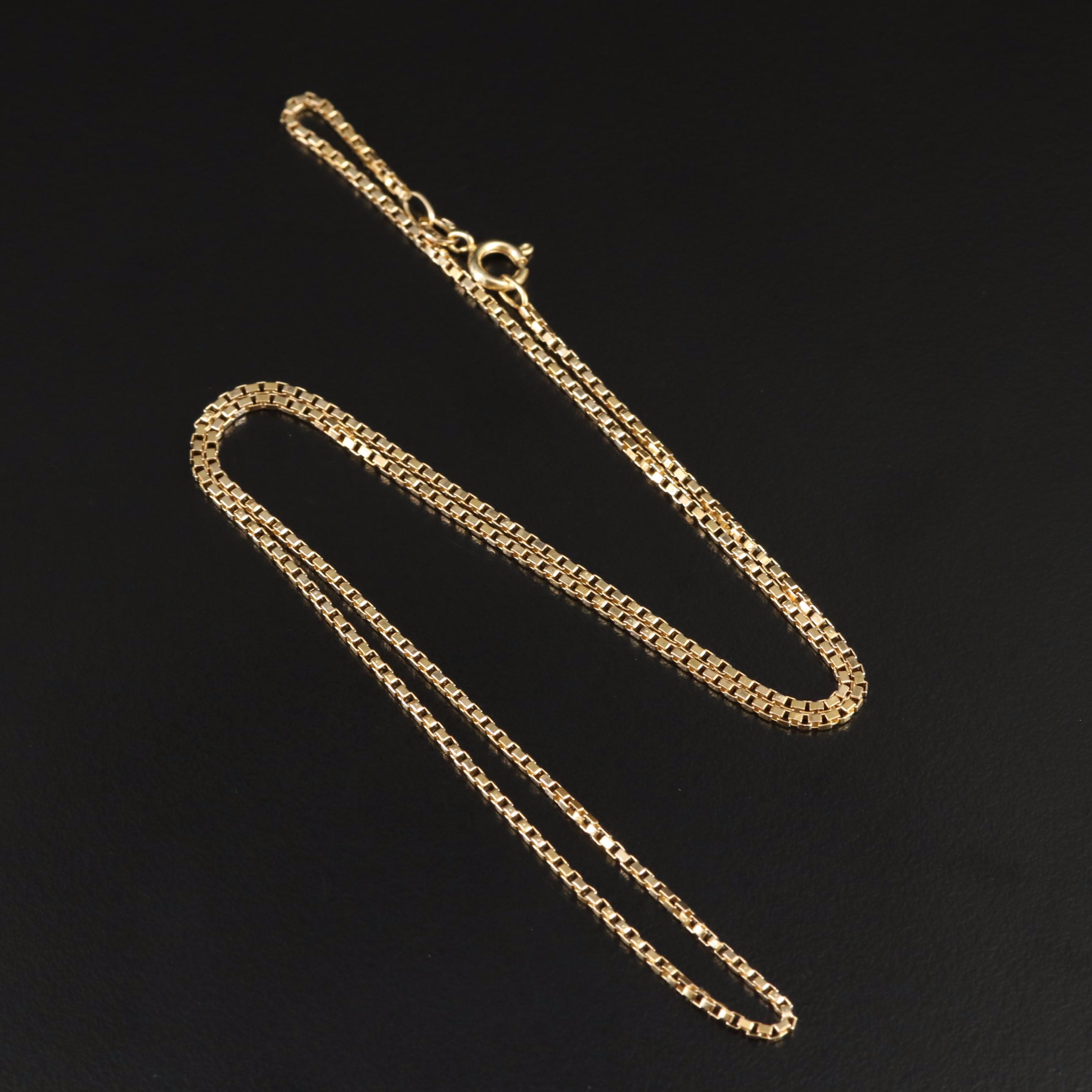 18K Box Chain Necklace