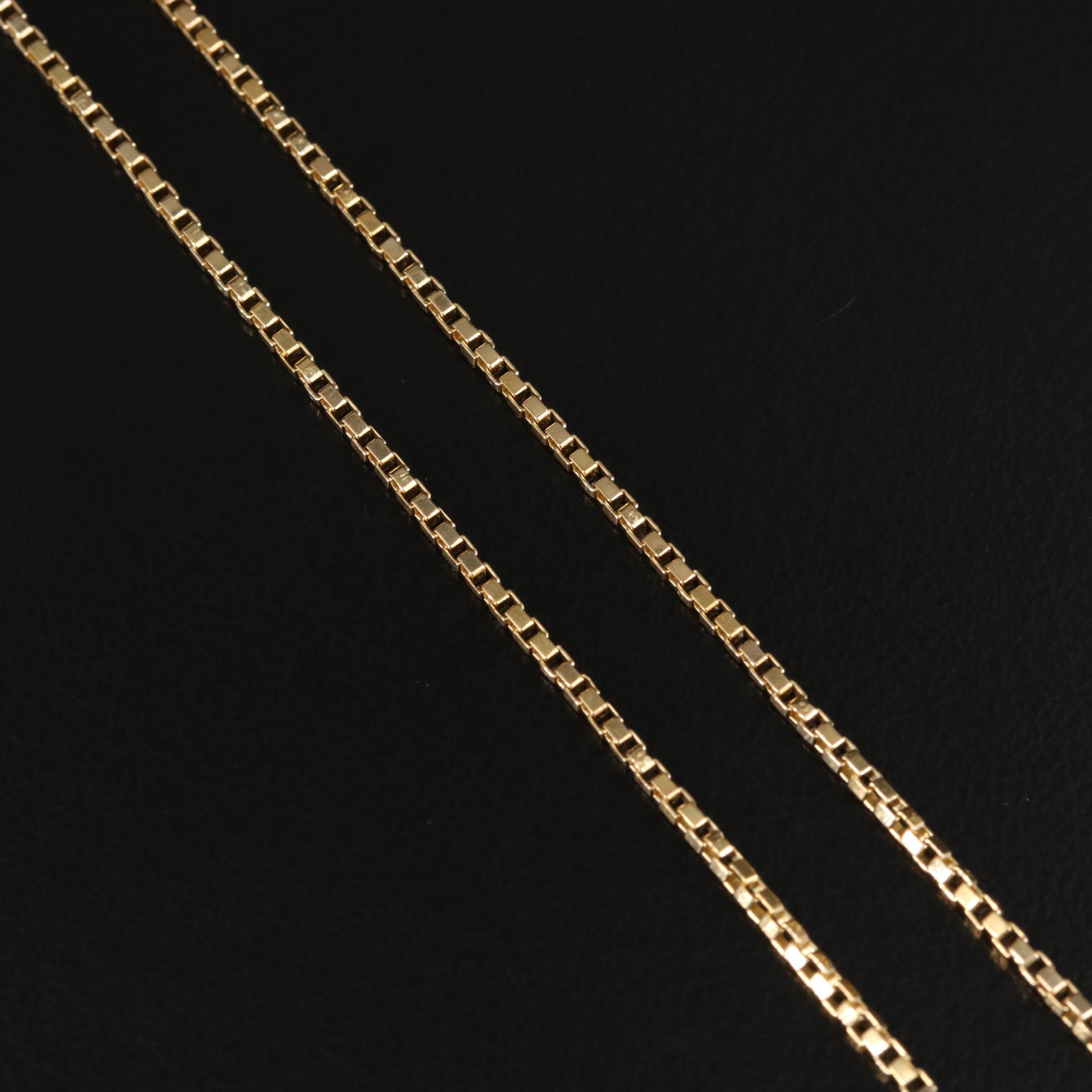 18K Box Chain Necklace