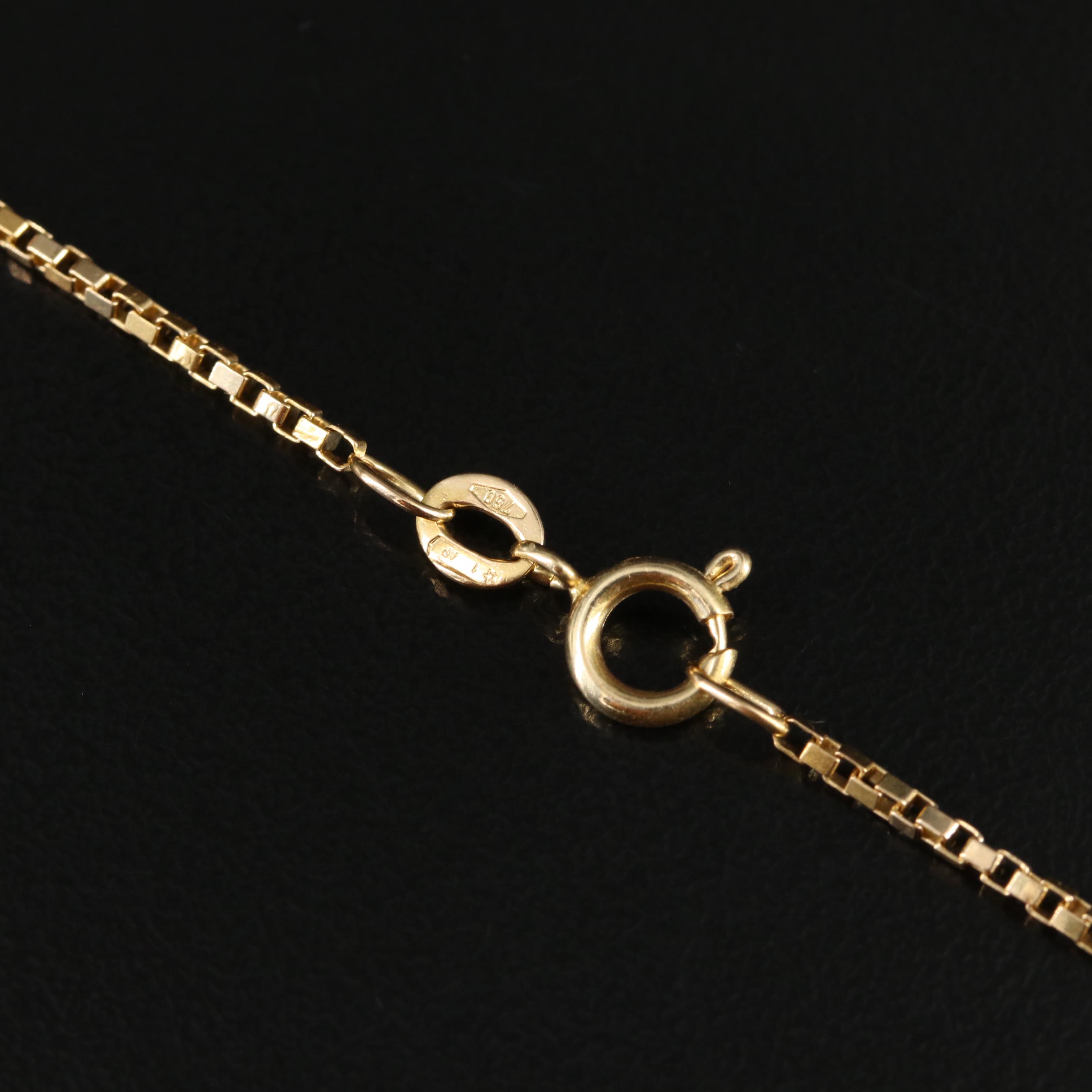 18K Box Chain Necklace