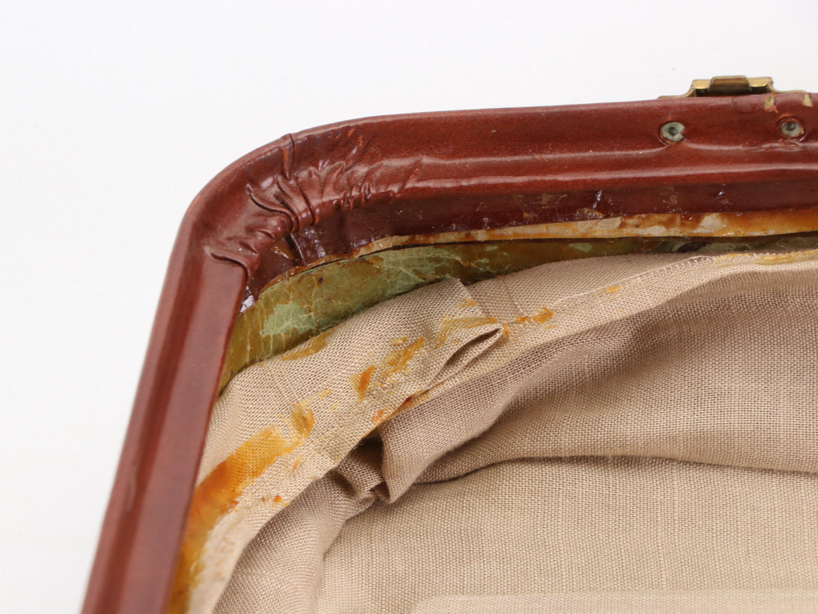 Corbin Sesamee Top Handle Suitcase in Brown Leather