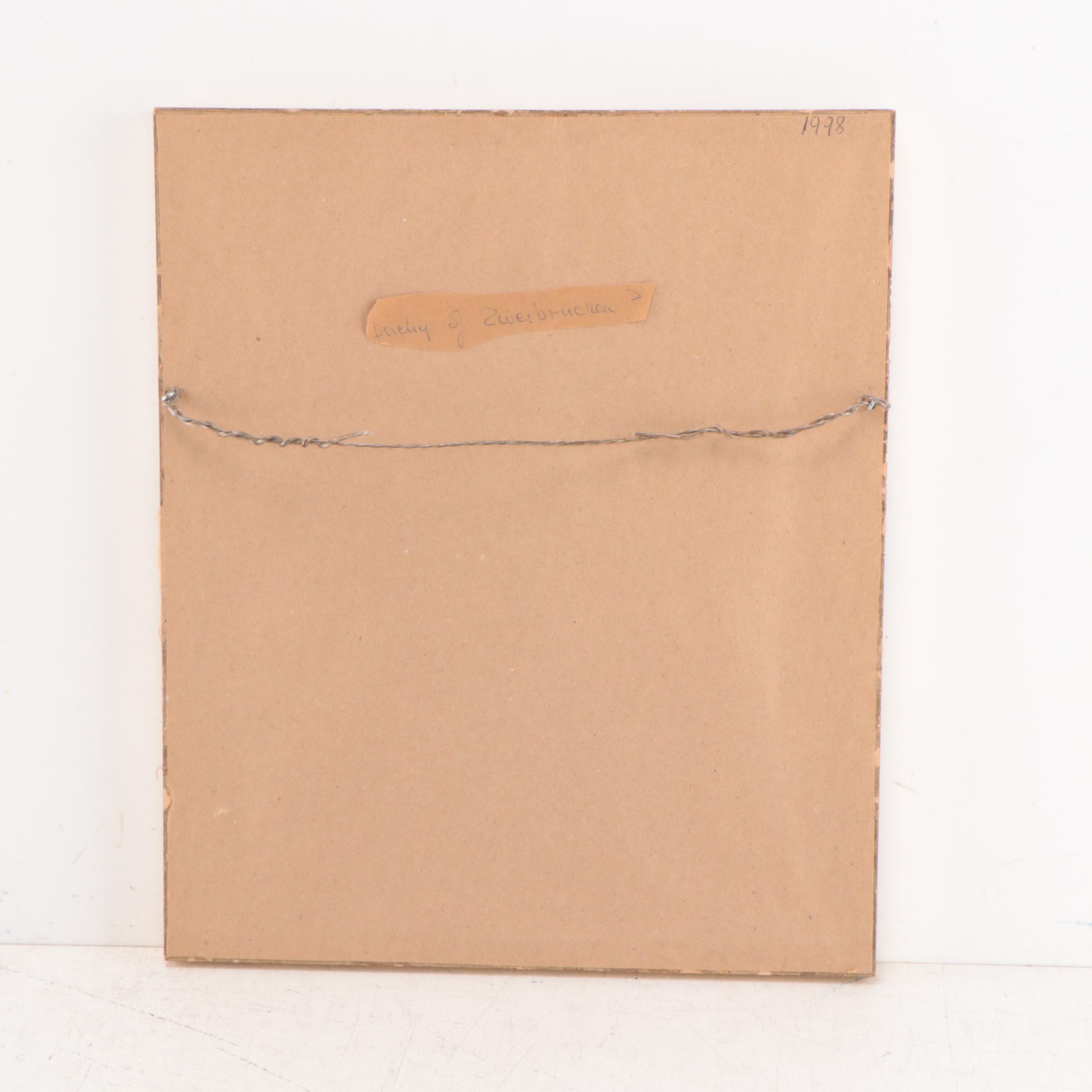 Continental School Heraldic Coat of Arms Gouache Painting