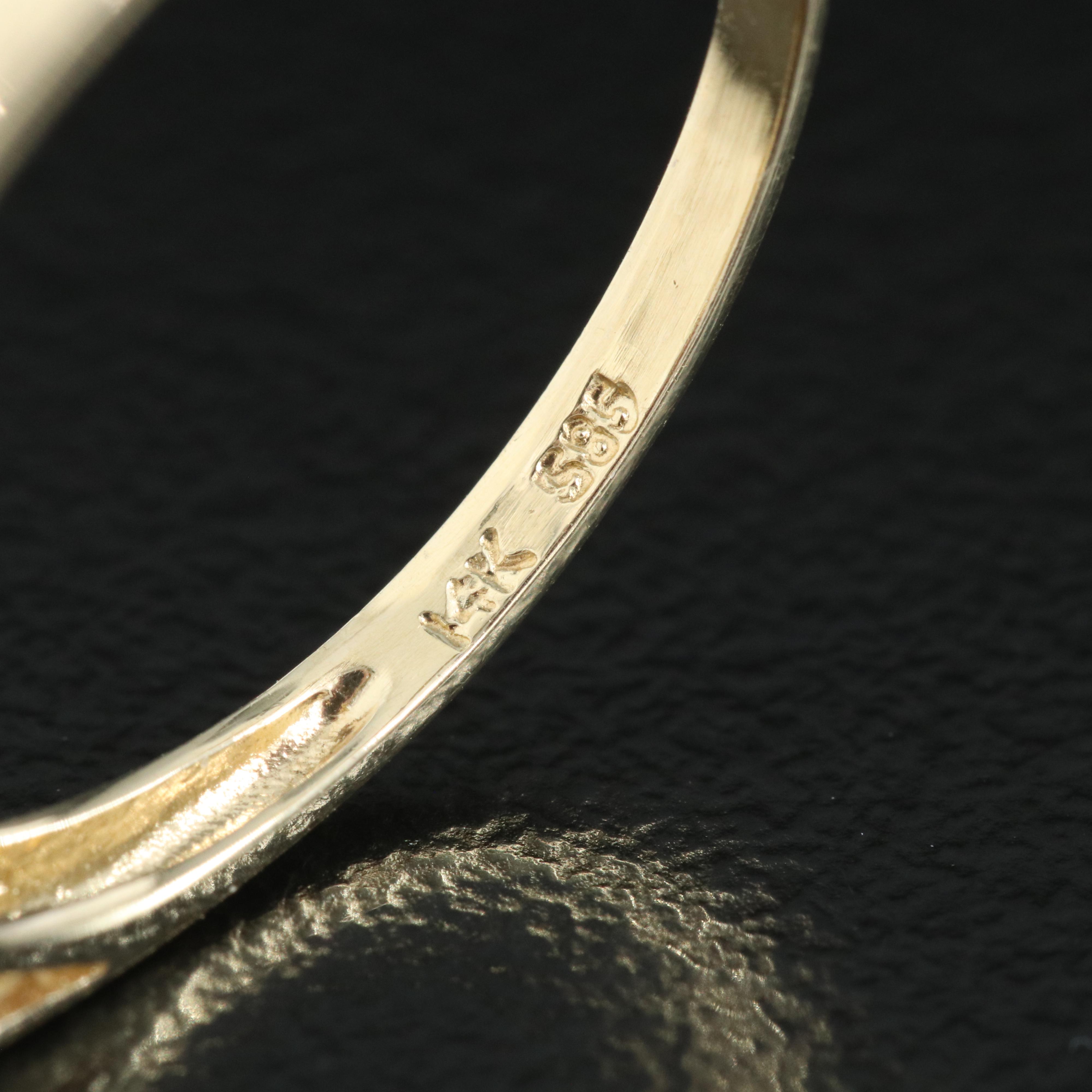 14K Pearl and Diamond Halo Ring