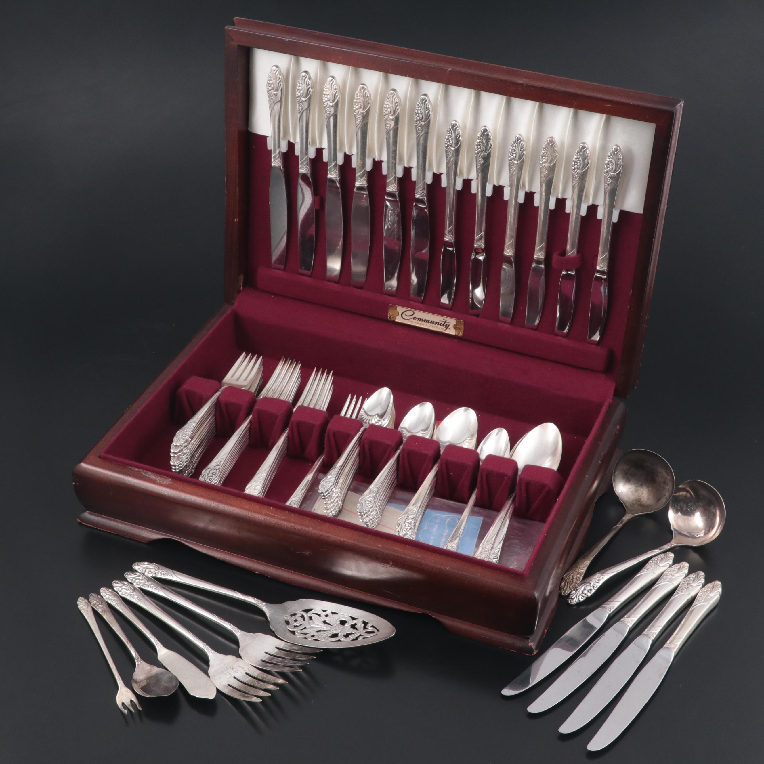 Oneida Community "Evening Star" Silver Plate Flatware and Serving Utensils