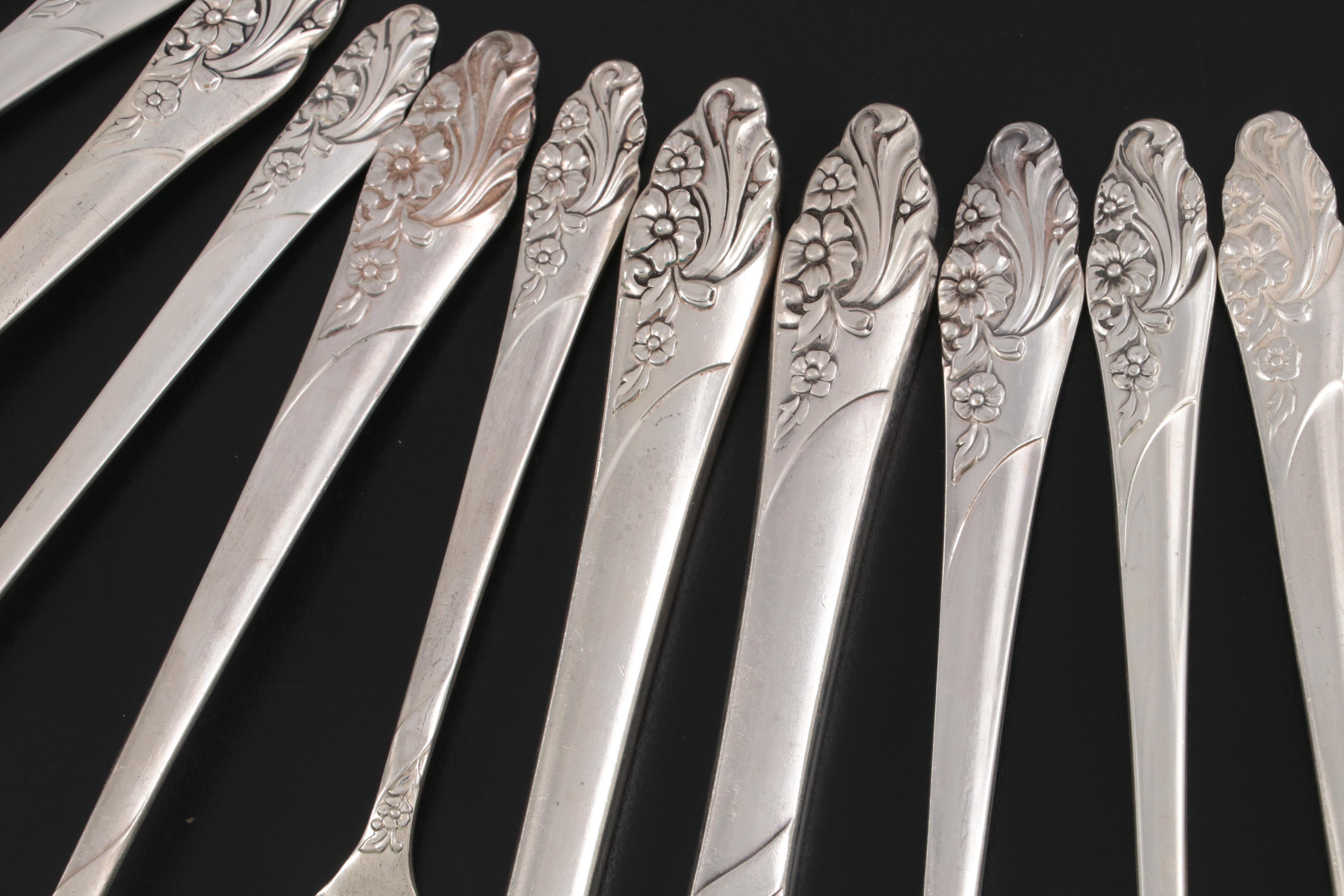 Oneida Community "Evening Star" Silver Plate Flatware and Serving Utensils