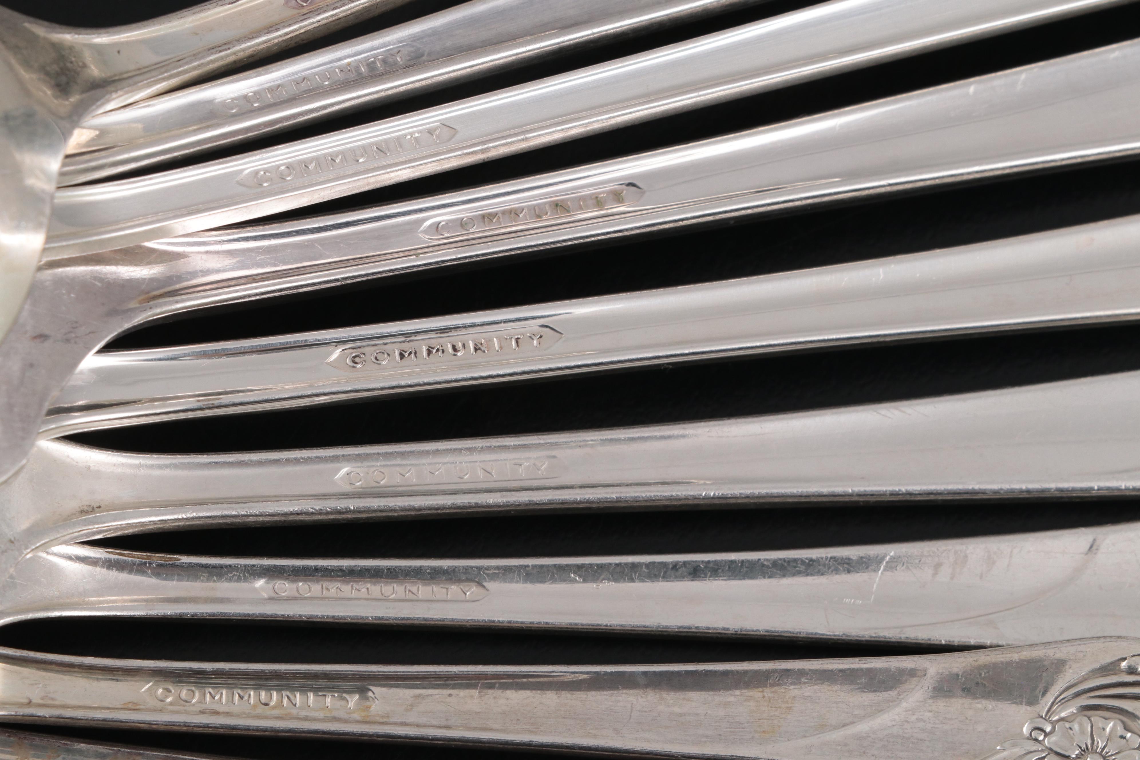 Oneida Community "Evening Star" Silver Plate Flatware and Serving Utensils