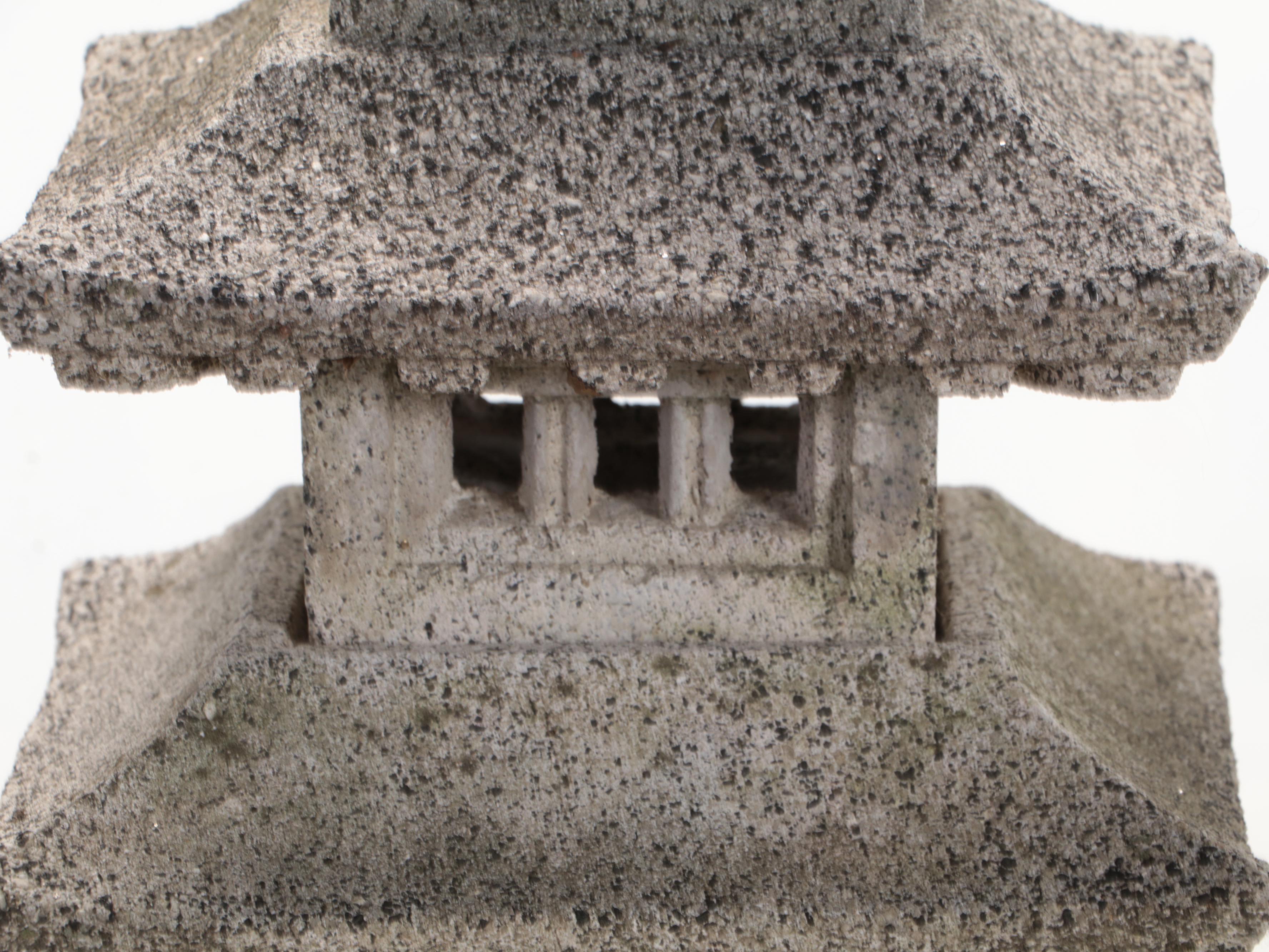 4'2 Cast Concrete Pagoda Garden Statue