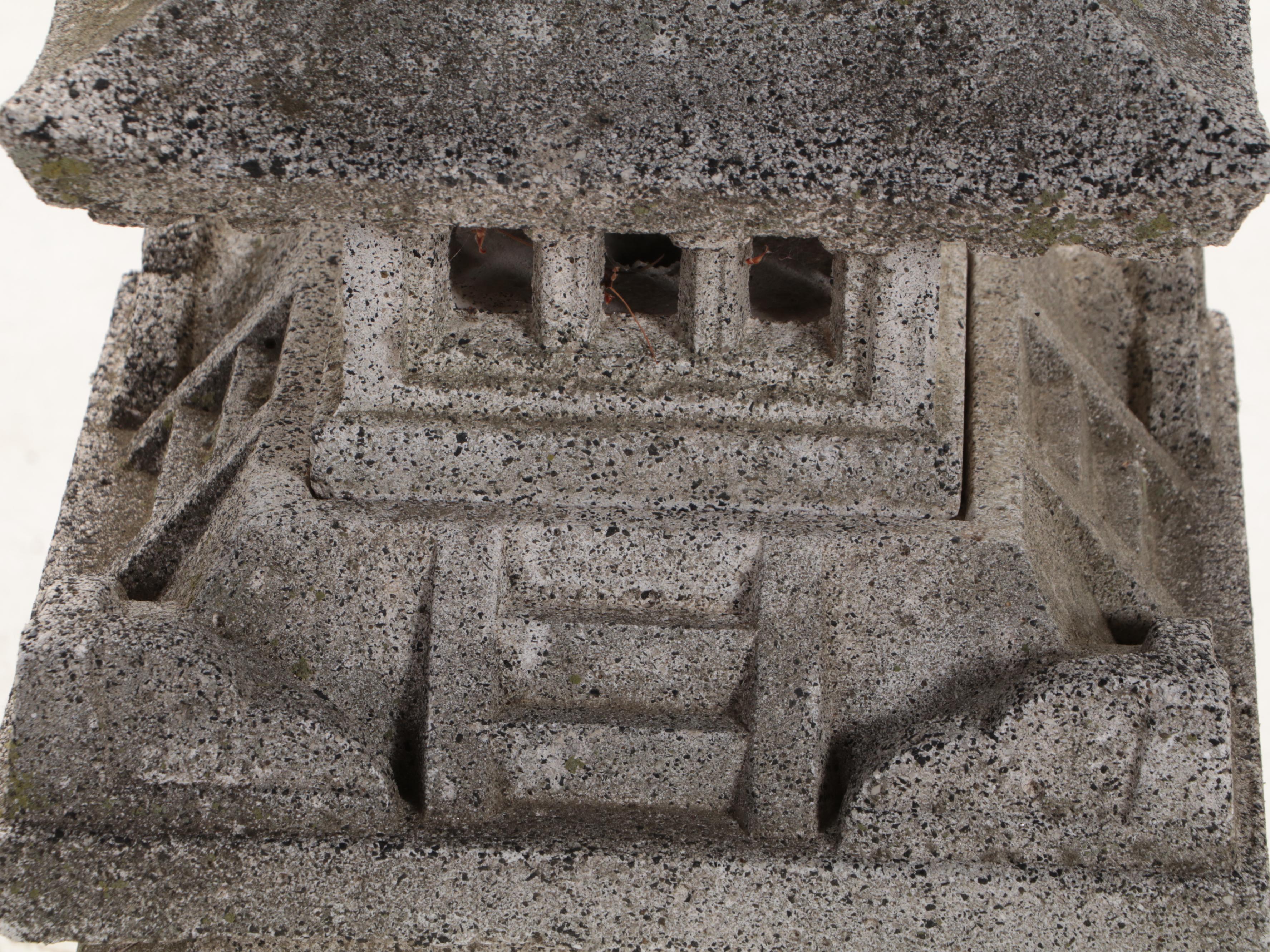 4'2 Cast Concrete Pagoda Garden Statue