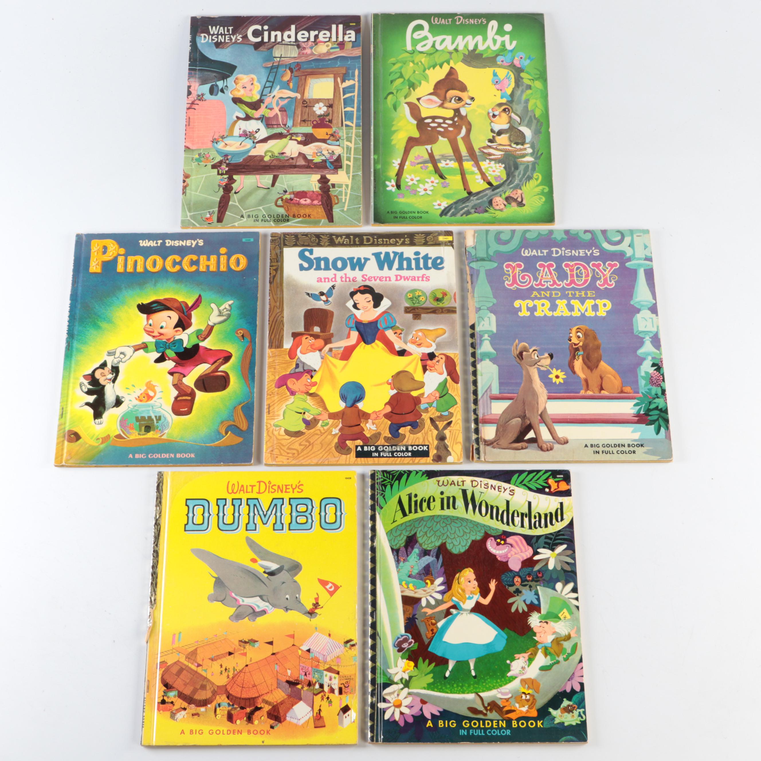 "Cinderella," "Bambi," and More Walt Disney Big Golden Books, Mid-20th Century