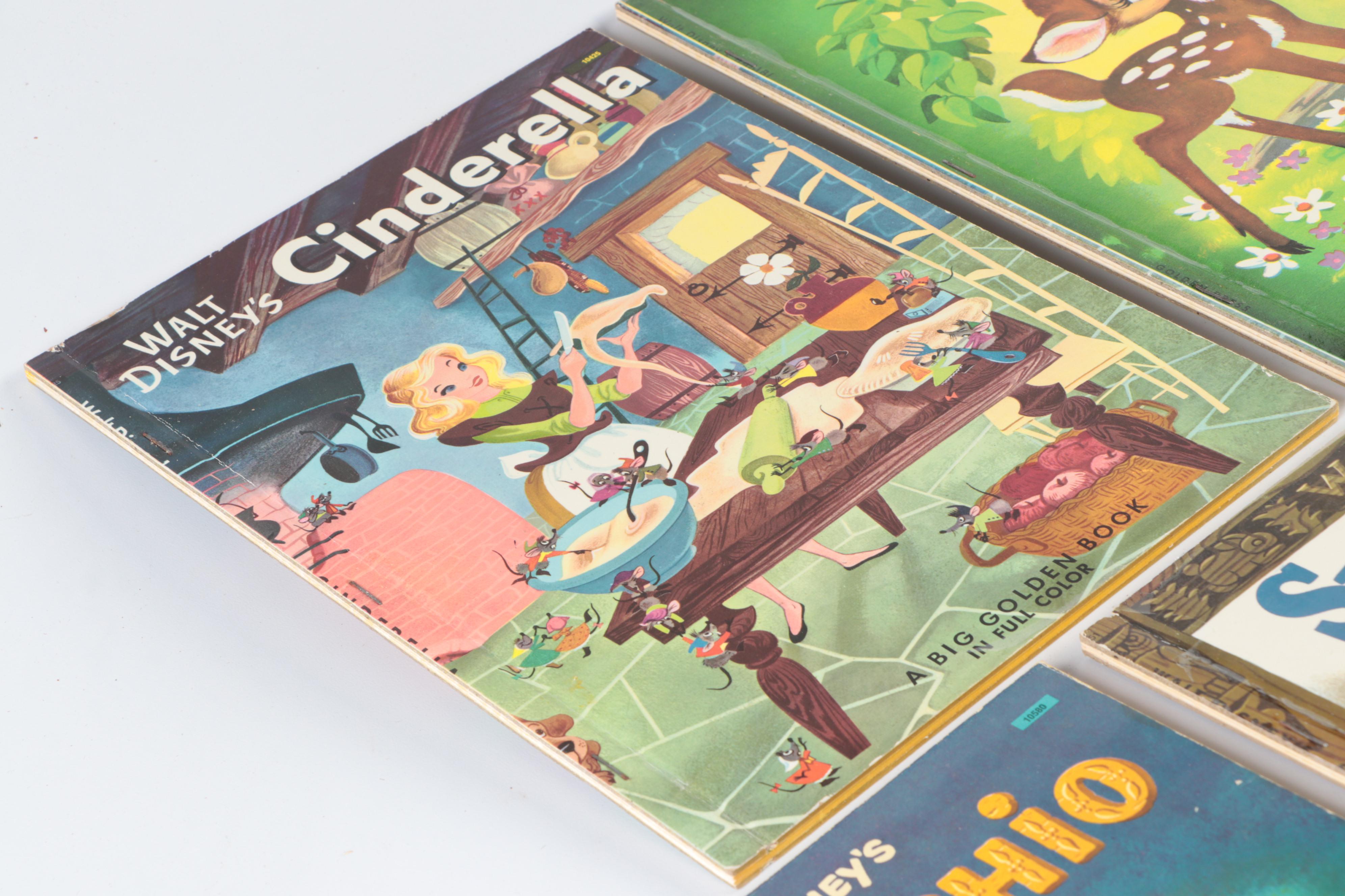 "Cinderella," "Bambi," and More Walt Disney Big Golden Books, Mid-20th Century