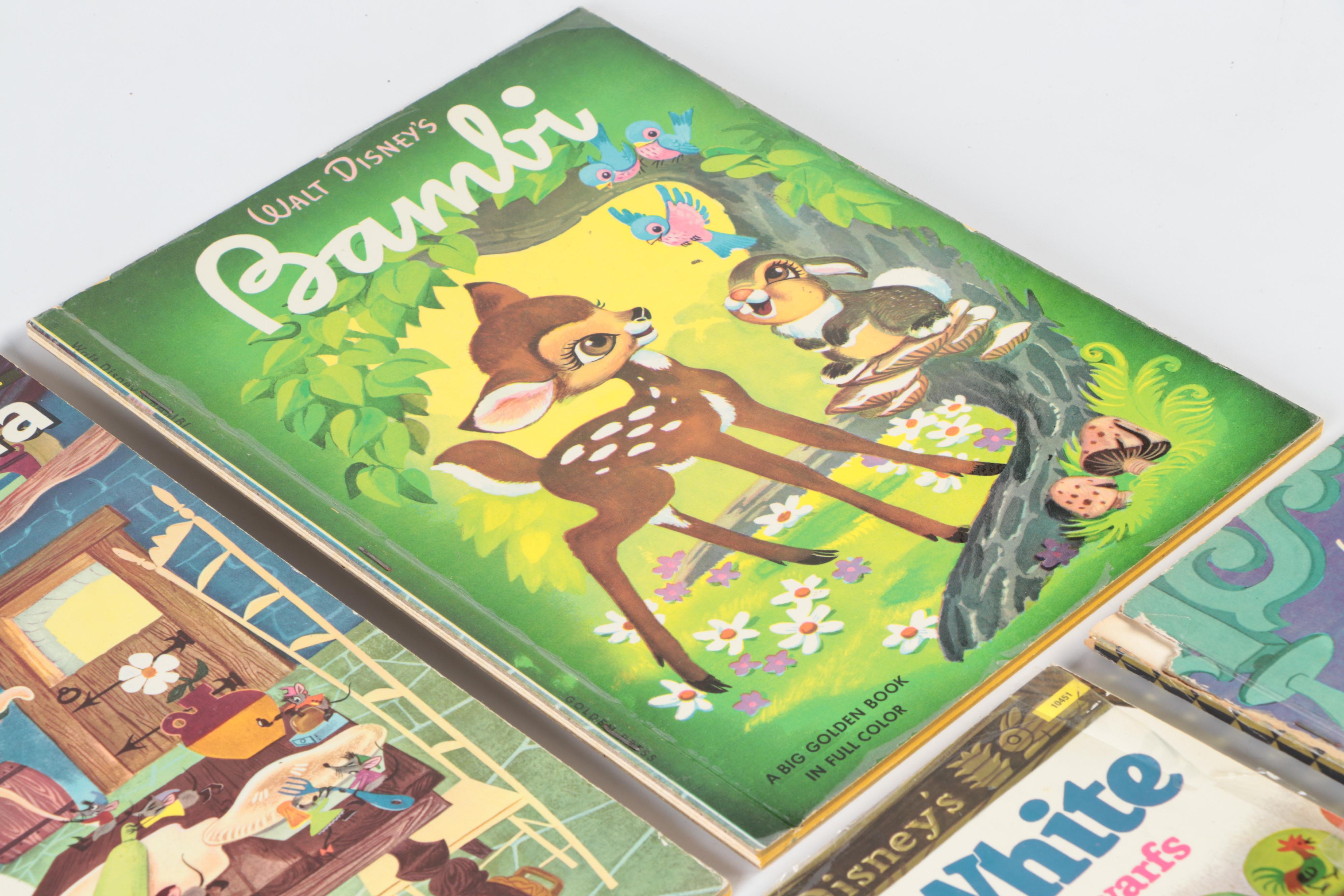 "Cinderella," "Bambi," and More Walt Disney Big Golden Books, Mid-20th Century
