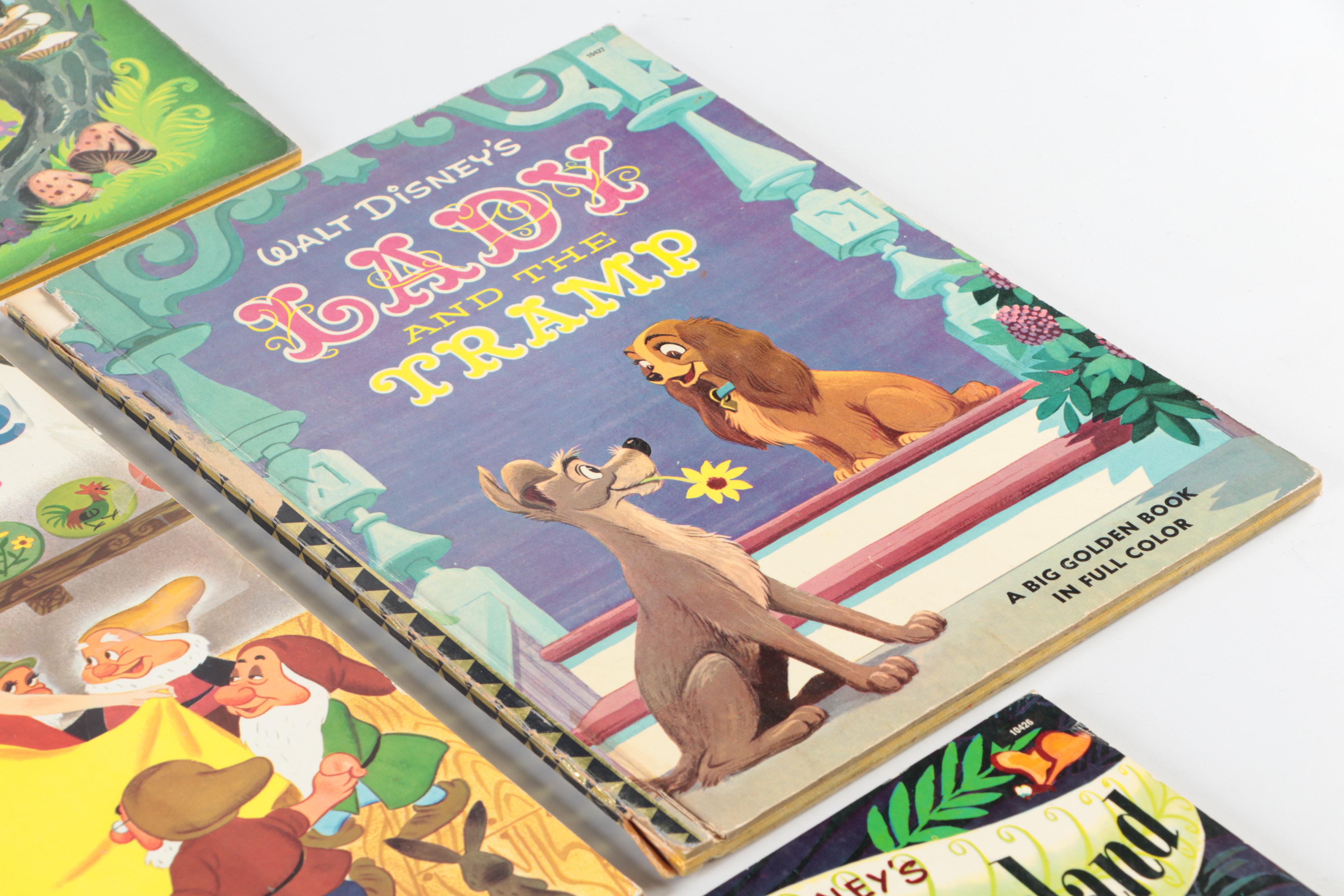 "Cinderella," "Bambi," and More Walt Disney Big Golden Books, Mid-20th Century