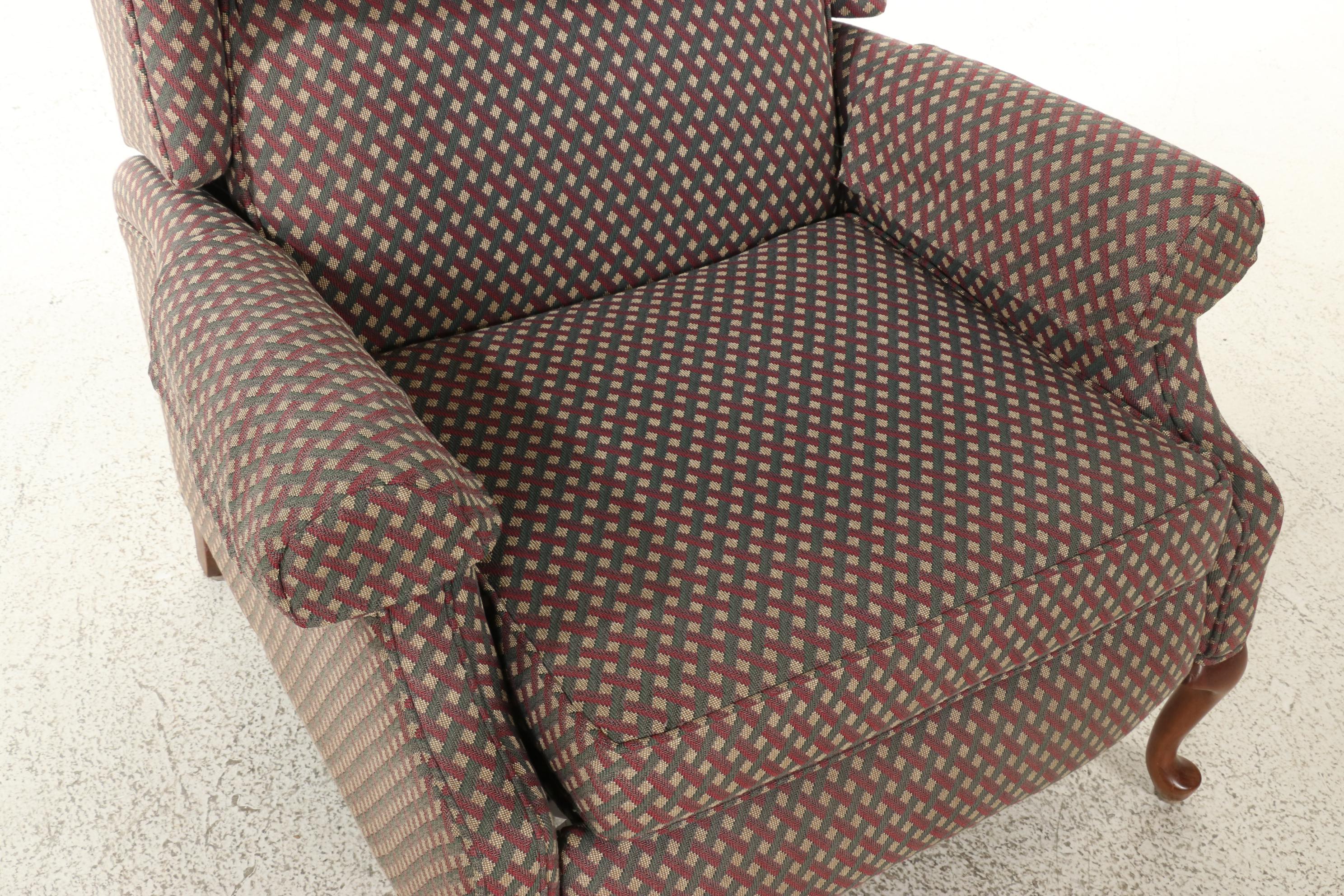 Ethan Allen Upholstered Wingback Recliner