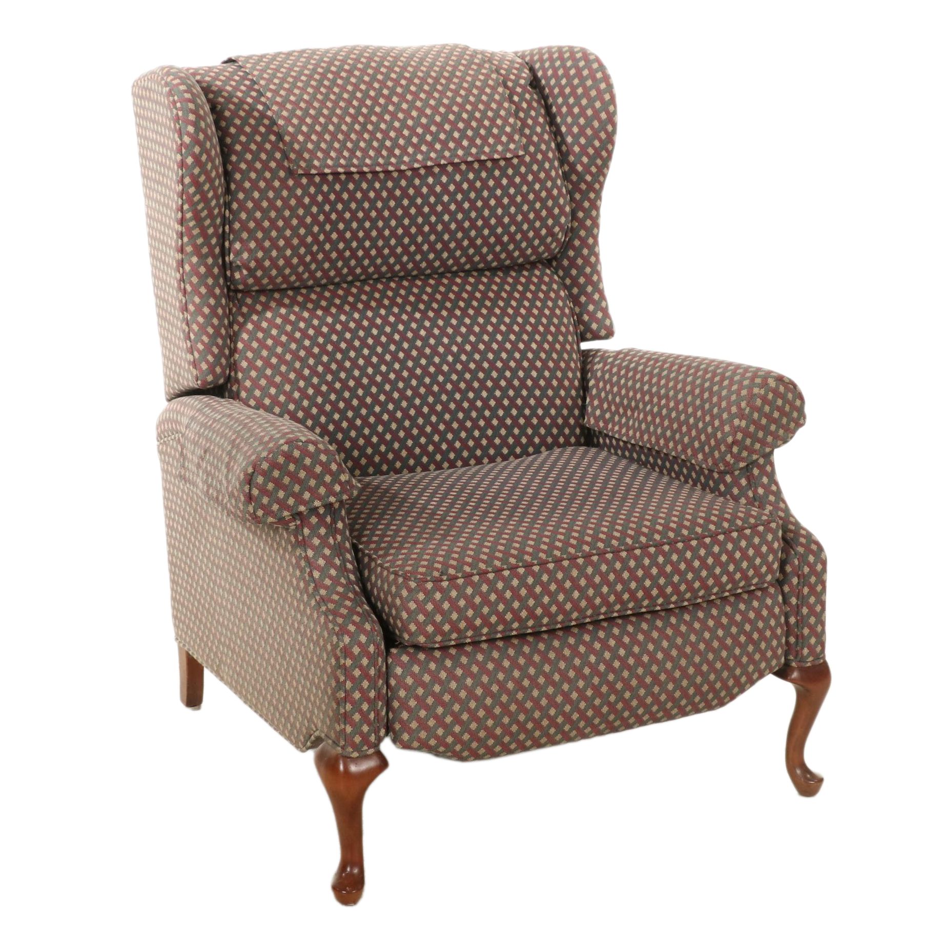 Ethan Allen Upholstered Wingback Recliner